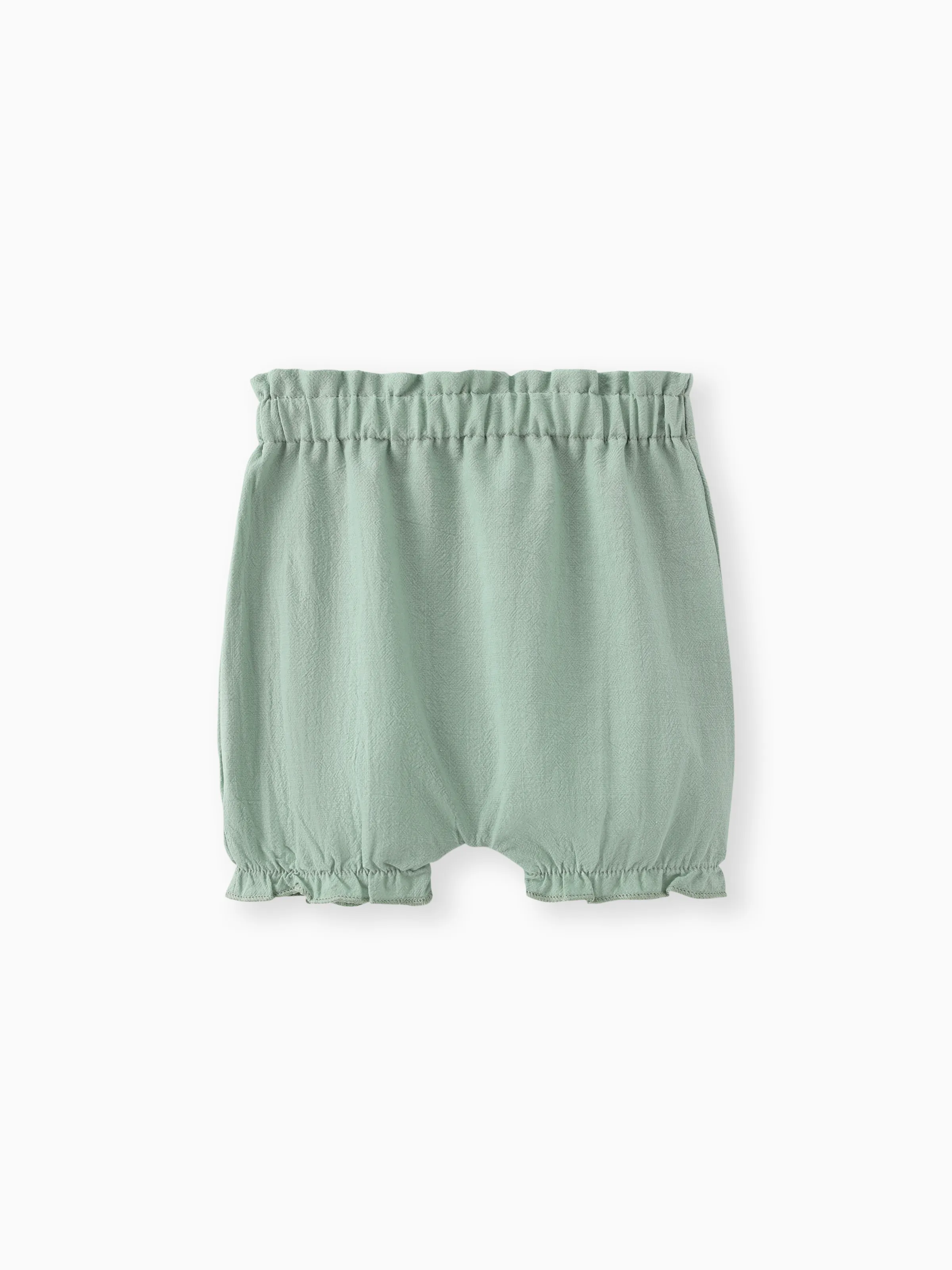 Bébé Fille Ourlet ondulé Basique Shorts