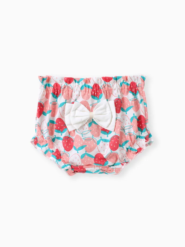 Kids Girl Childlike Strawberry Pattern Underwear