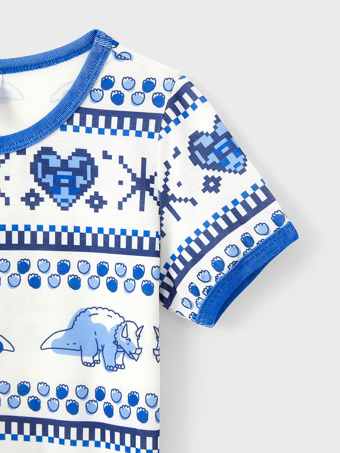Kinder - Familien-Looks Dinosaurier Kurzärmelig Familien-Outfits Pyjamas (Flame Resistant) - blau - image 10
