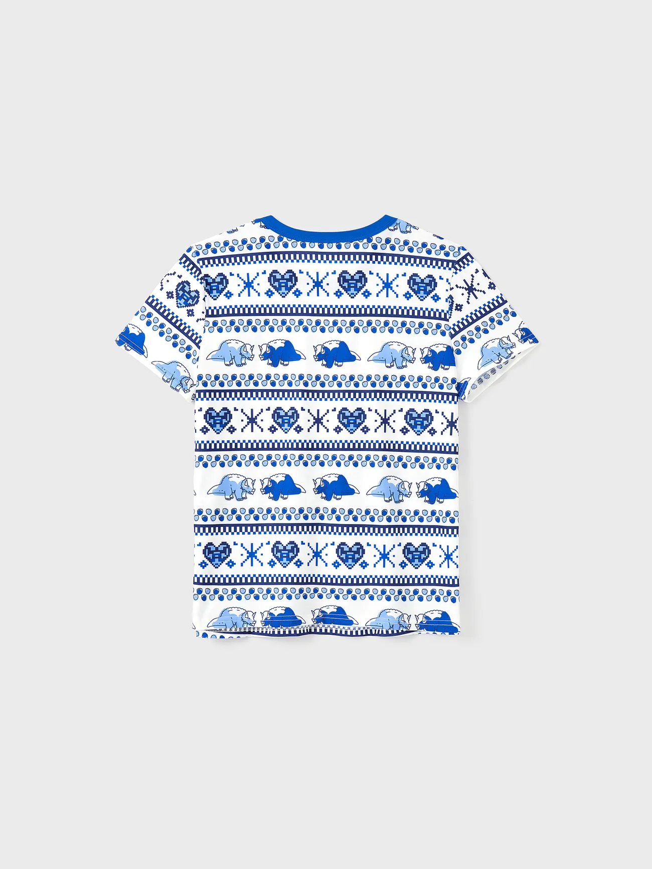 Damen - Familien-Looks Dinosaurier Kurzärmelig Familien-Outfits Pyjamas (Flame Resistant) - blau - image 4