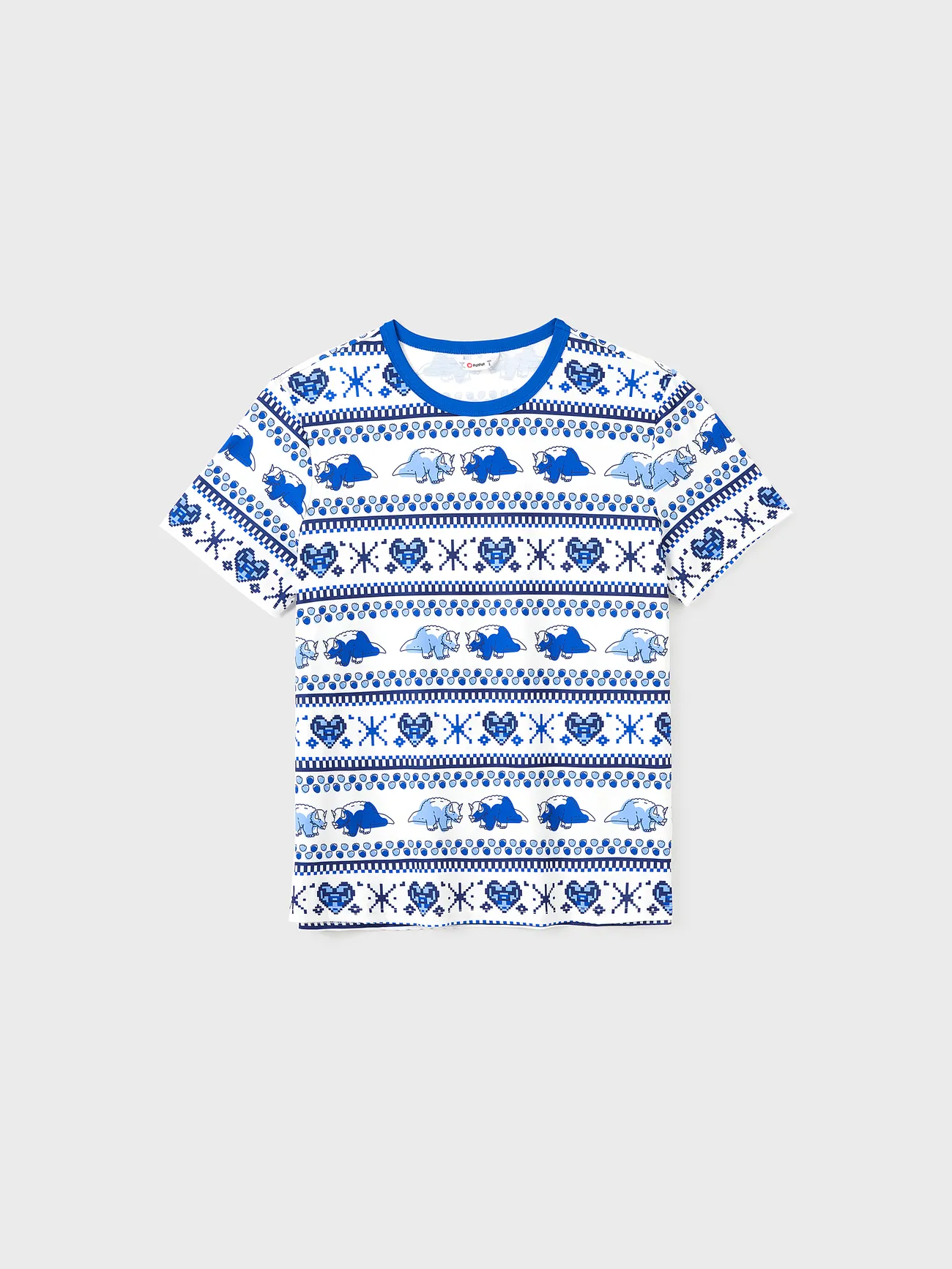 Herren - Familien-Looks Dinosaurier Kurzärmelig Familien-Outfits Pyjamas (Flame Resistant) - blau - image 18