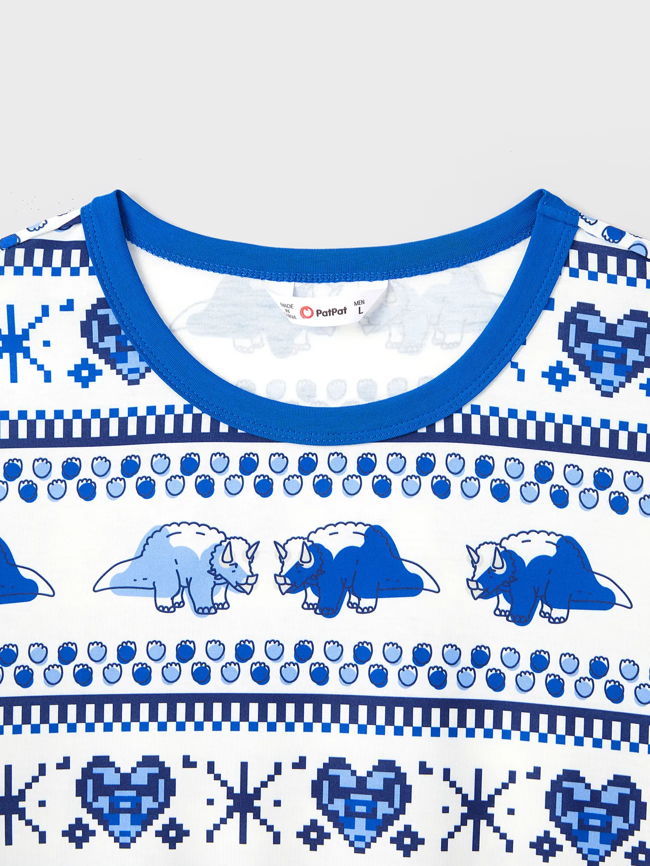 Herren - Familien-Looks Dinosaurier Kurzärmelig Familien-Outfits Pyjamas (Flame Resistant) - blau - image 19