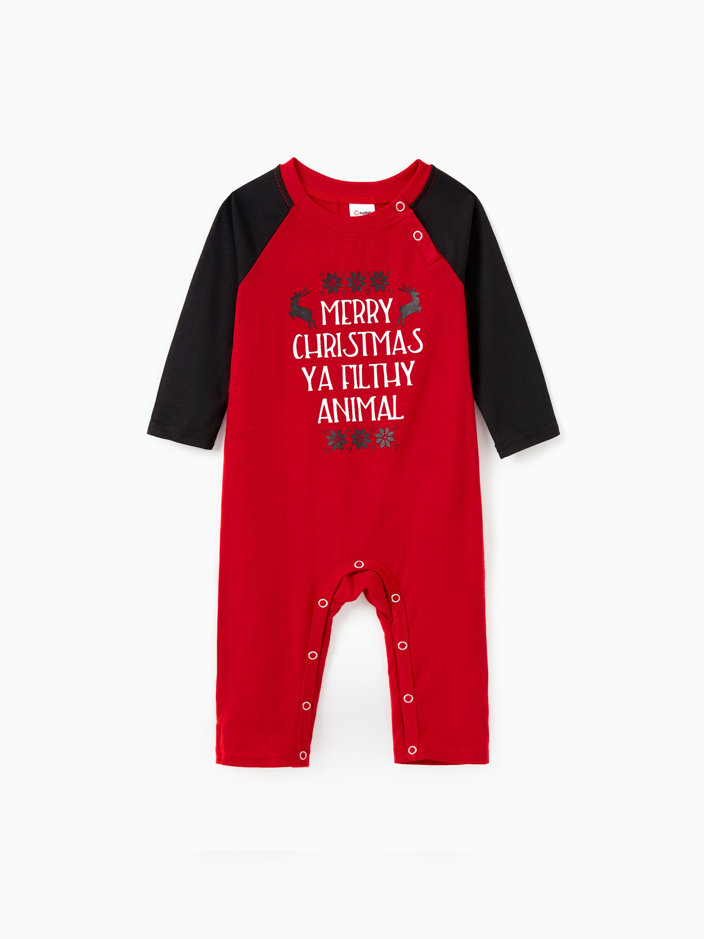 

Christmas Letter Print Family Matching Pajamas Sets (Flame Resistant)