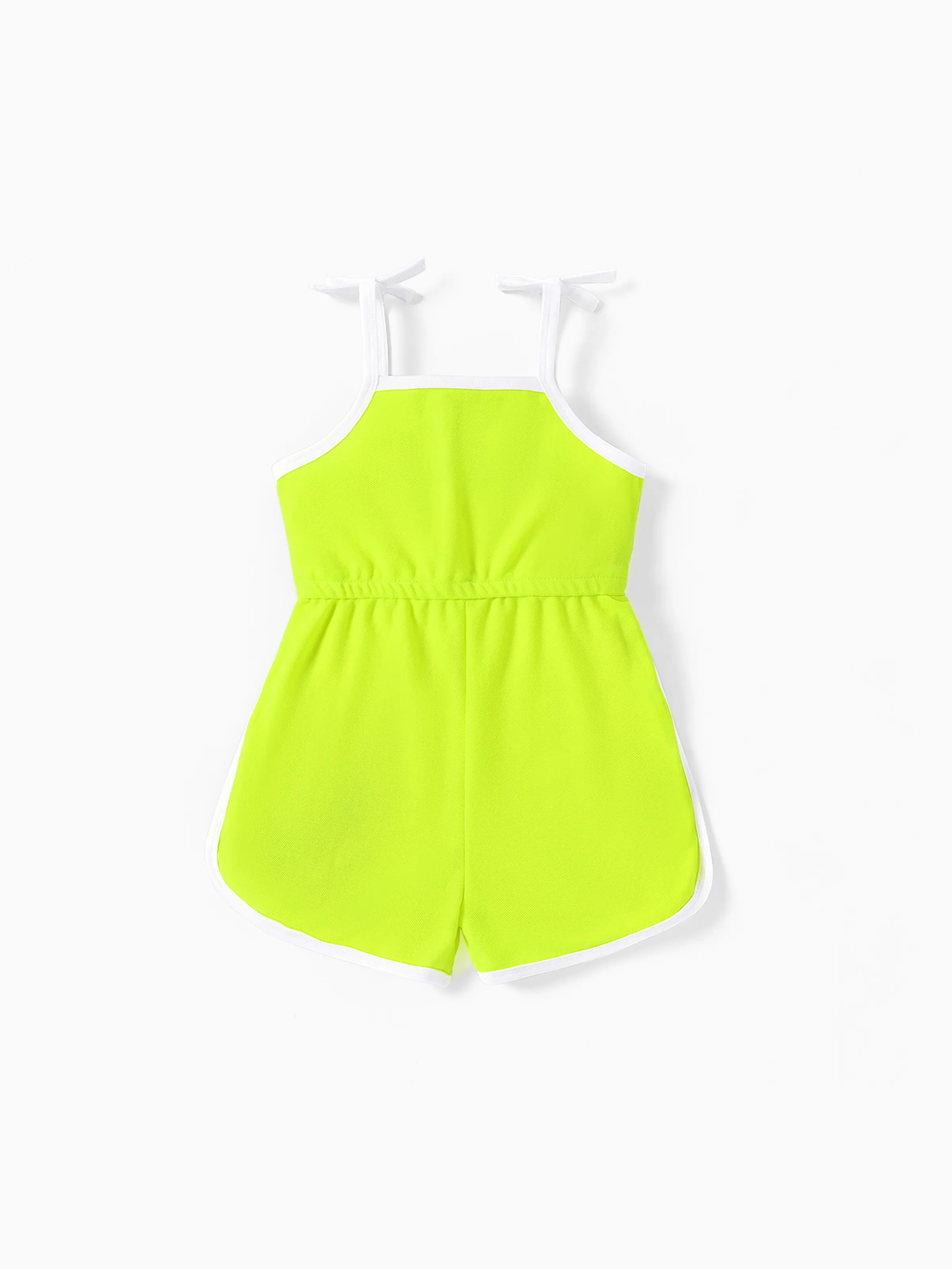 

Baby Girl Two Tone Sleeveless Cami Romper