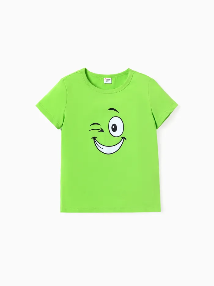 Enfants Unisexe Expressions faciales Manches courtes T-Shirt