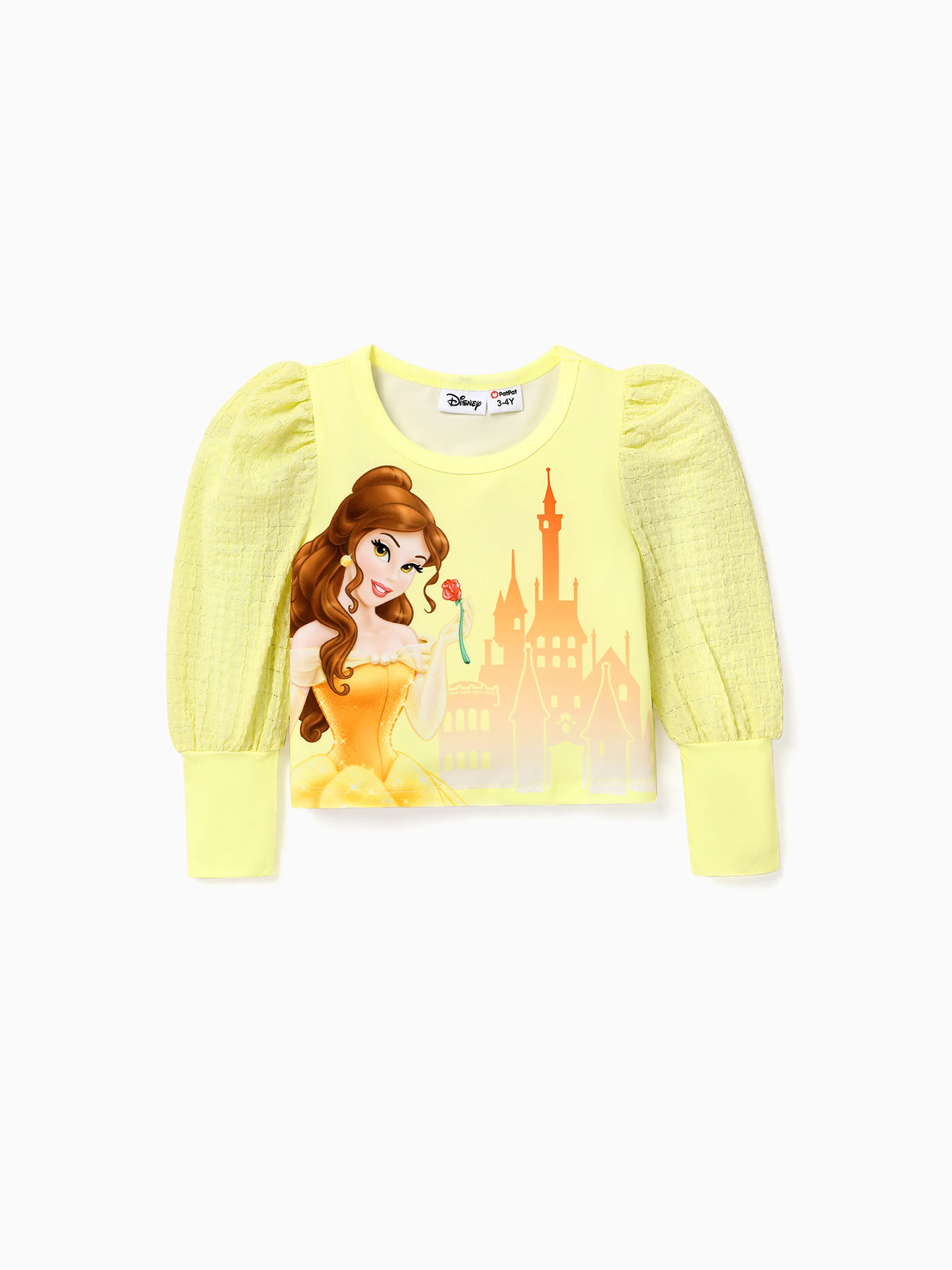 

Disney Princess Toddler Girl Character Print Textured Gigot Long Sleeve Tee