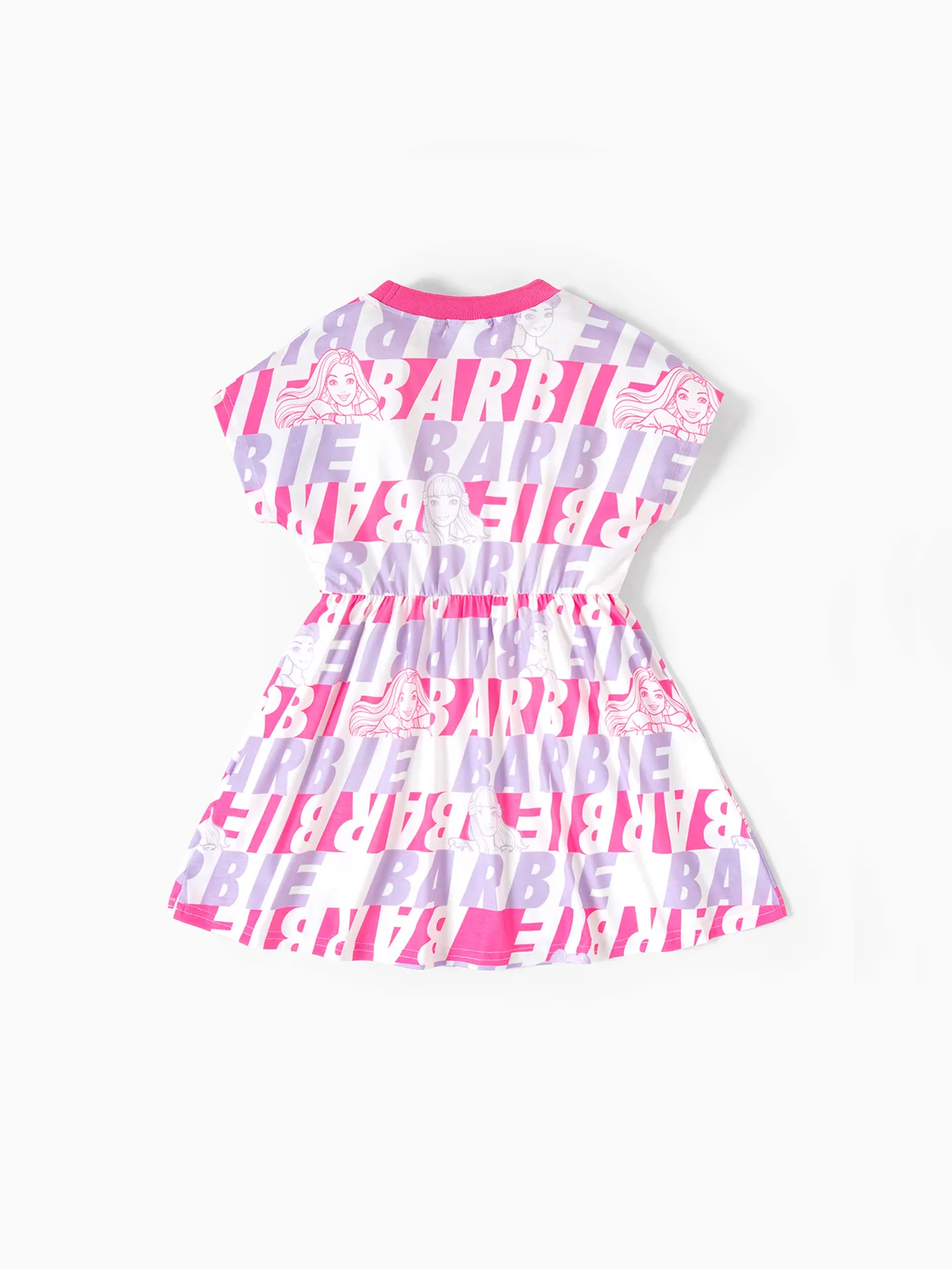 pinkywhite - Barbie Toddler / Kid Girl Personaje y letra impresa Naia™ Vestido de manga corta - image 2