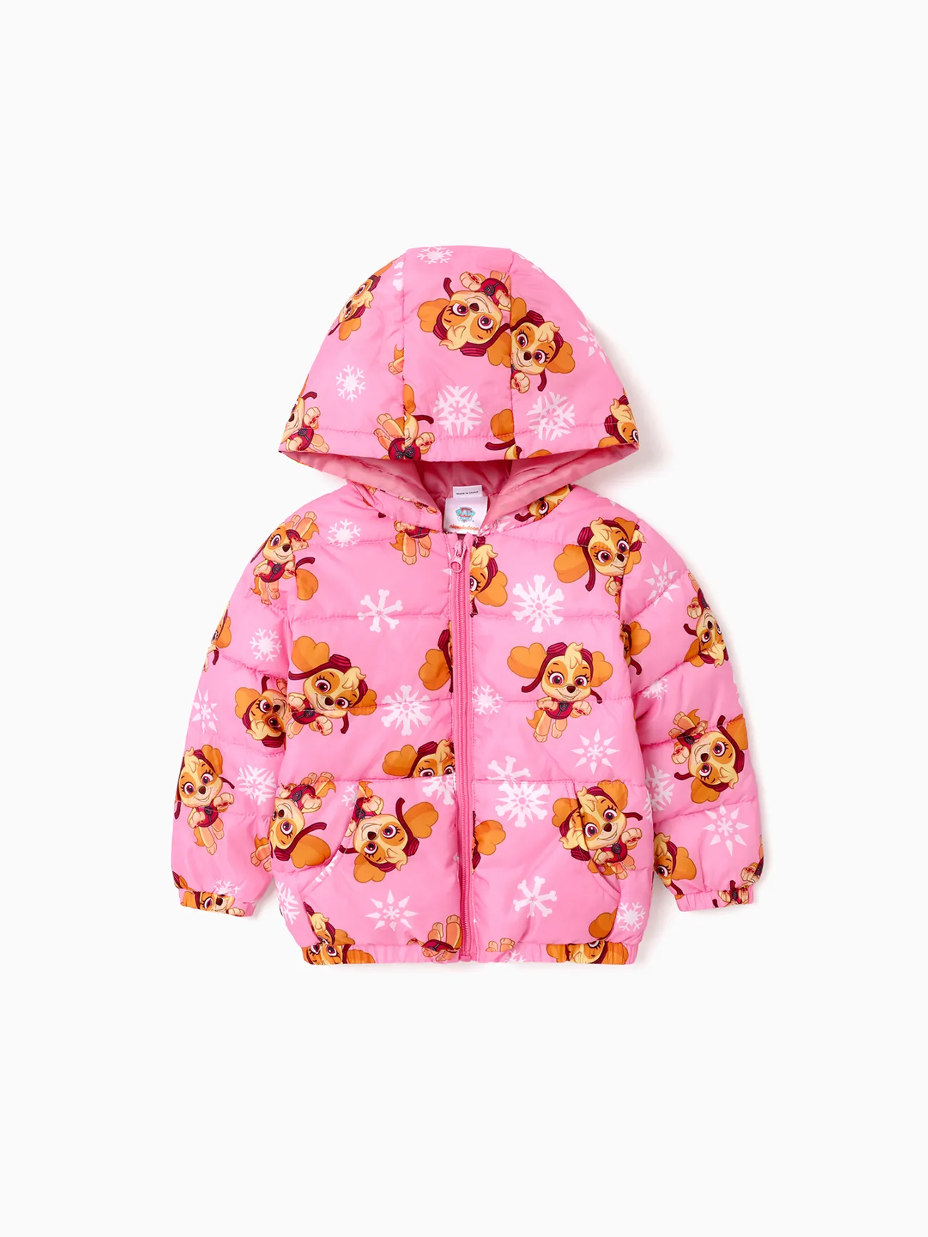 

PAW Patrol Toddler Girl/Boy Skye Chase Rubble Long-sleeve Hooded Quilted Puffer Jacket