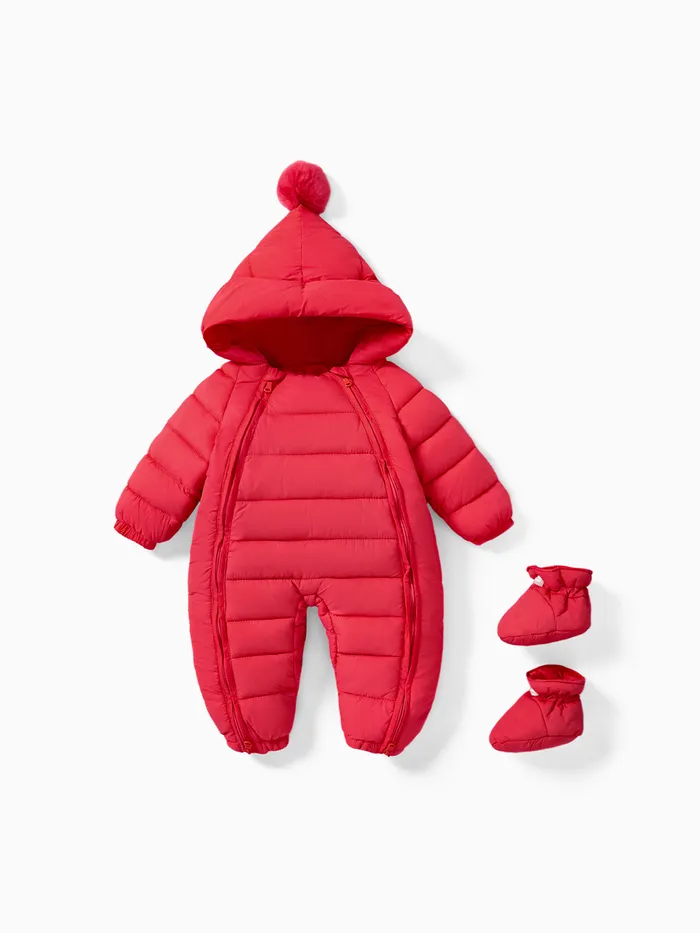 Navidad 3 unidades Bebé Unisex Con capucha Infantil Manga larga Monos