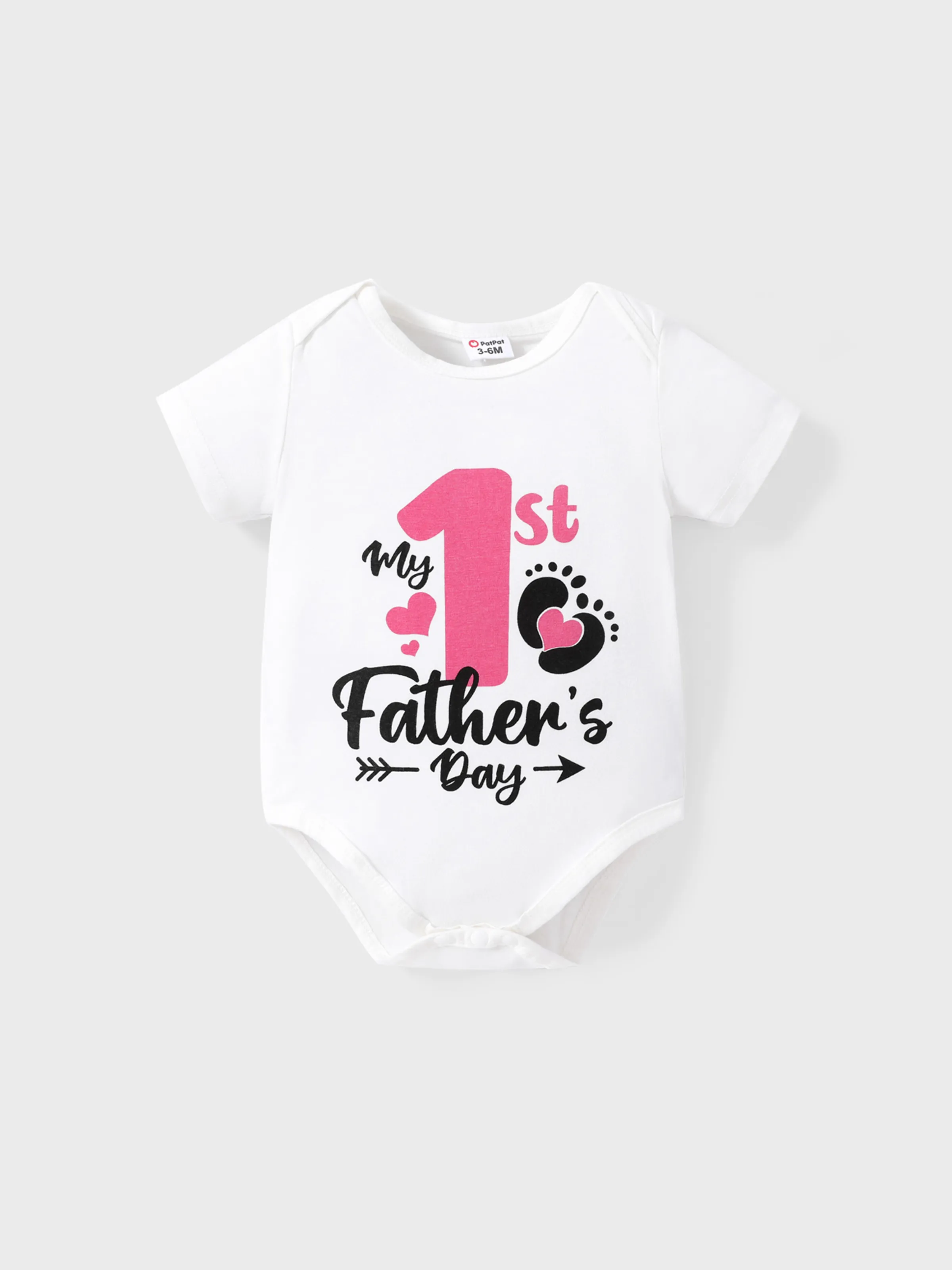 

Father's day Baby Girl/Boy Letter & Number Print Romper