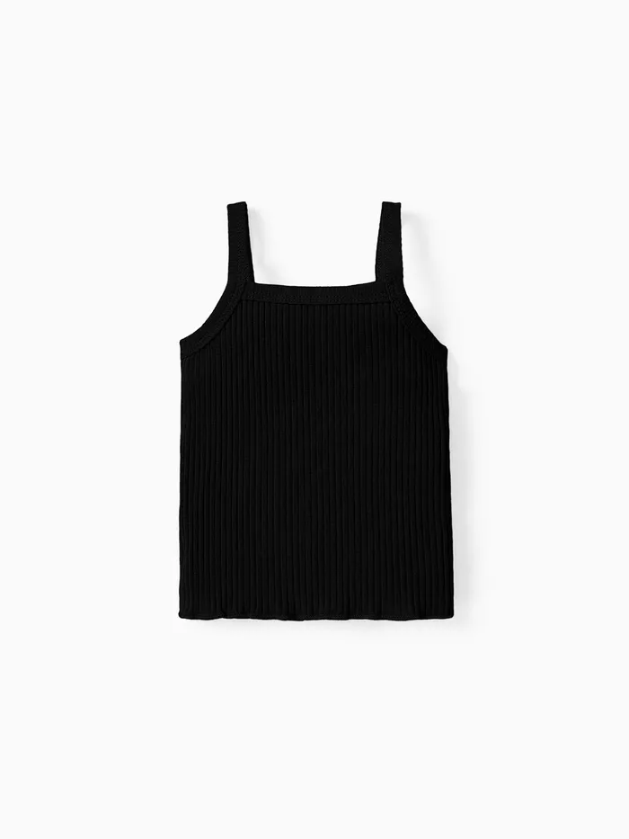 Baby Girl 95% Cotton Ribbed Solid Cami Top