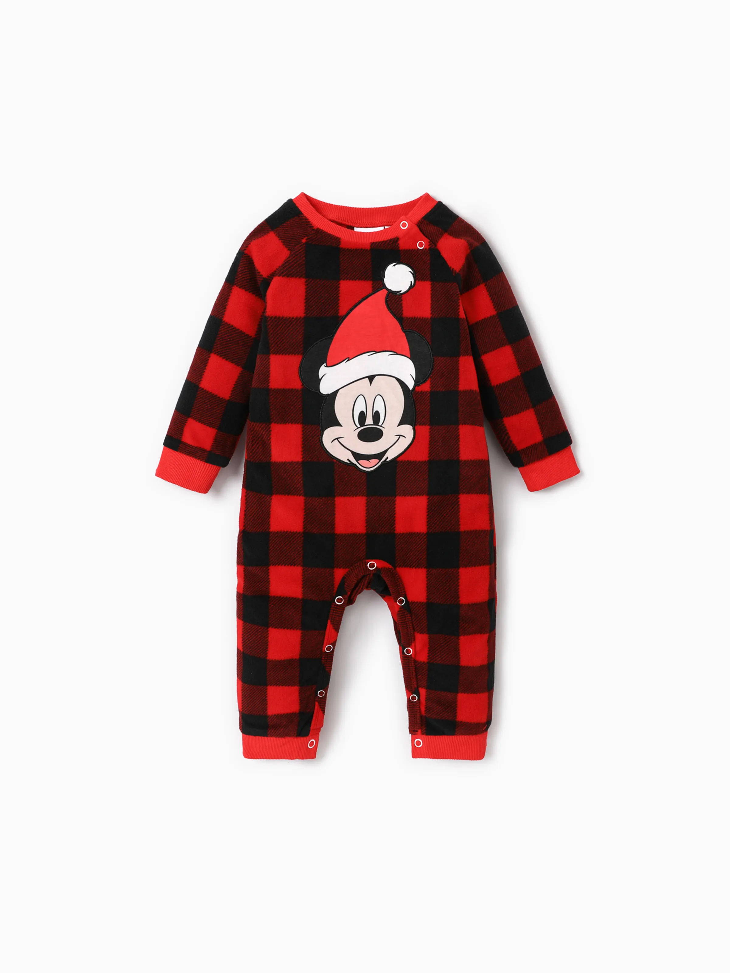 

Disney Mickey and Friends Family Matching Christmas Polarfleece Grid Character Print Hooded Top