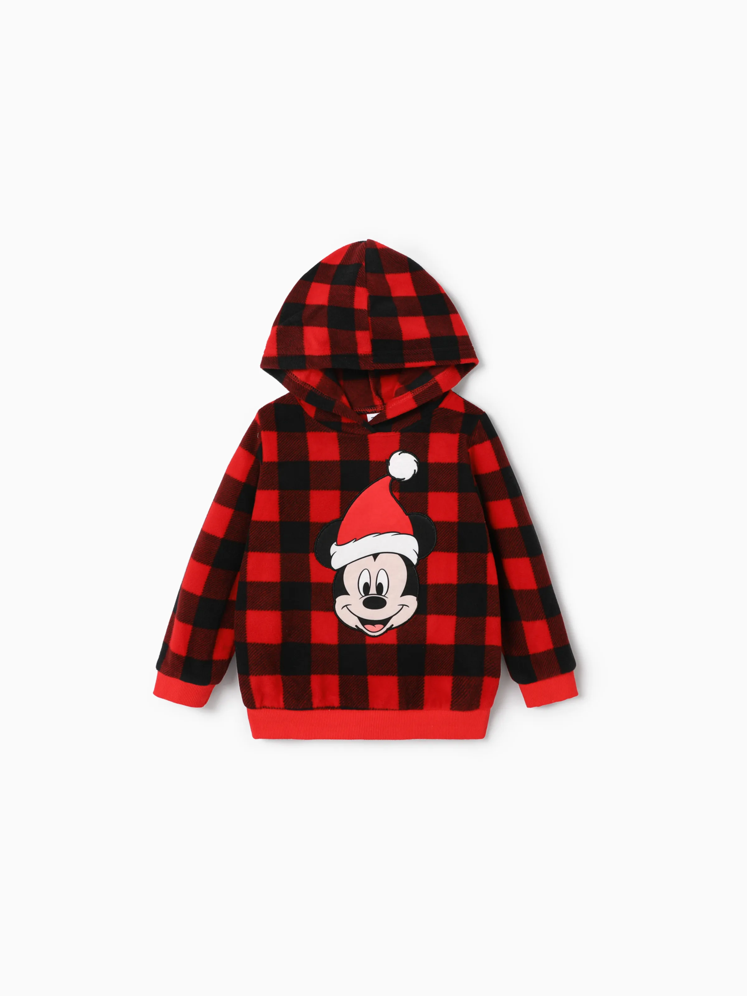 

Disney Mickey and Friends Family Matching Christmas Polarfleece Grid Character Print Hooded Top