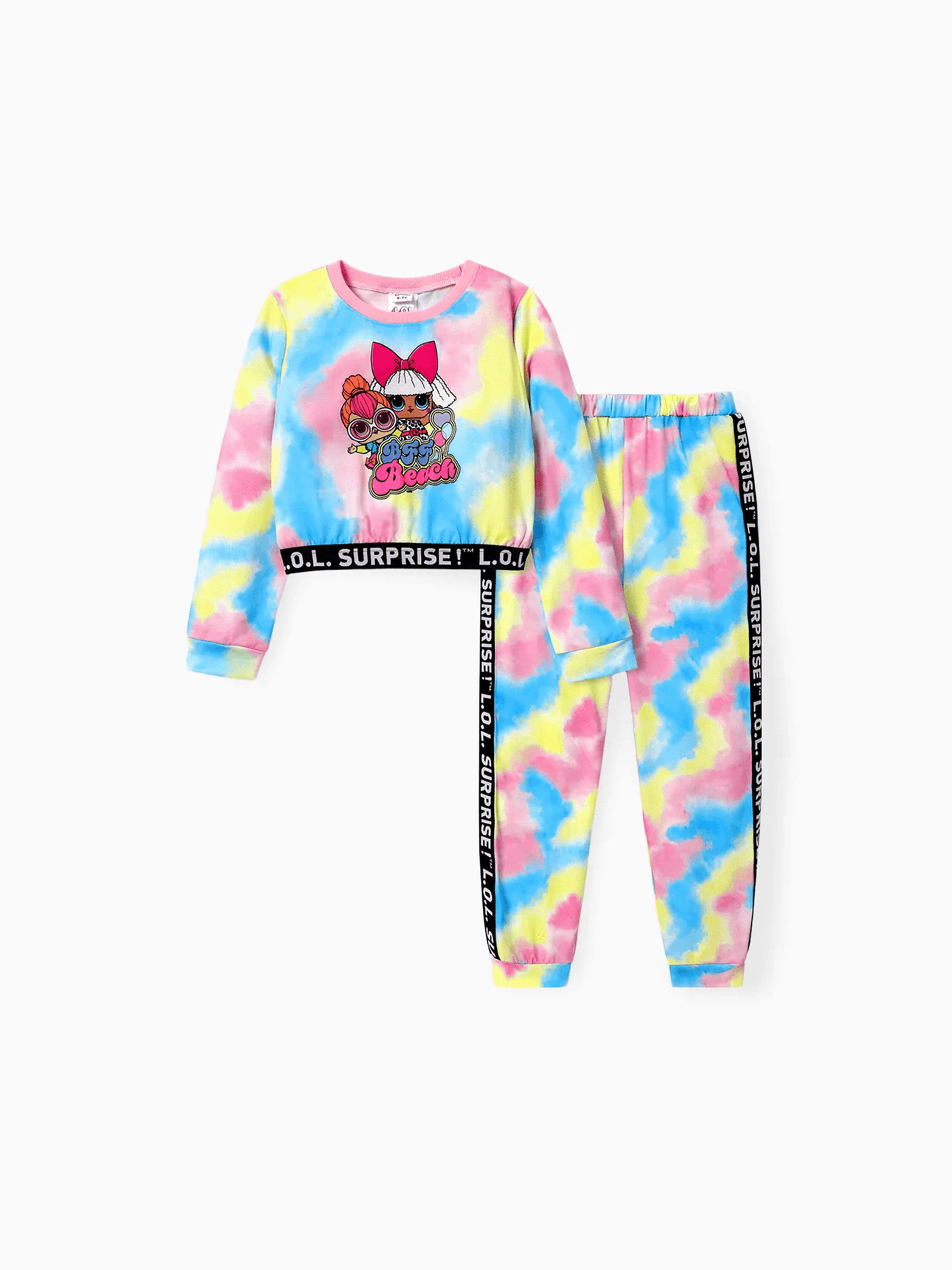 

L.O.L. SURPRISE! Kid Girl Graphic Print Long-sleeve Tie-dye Top or Pants