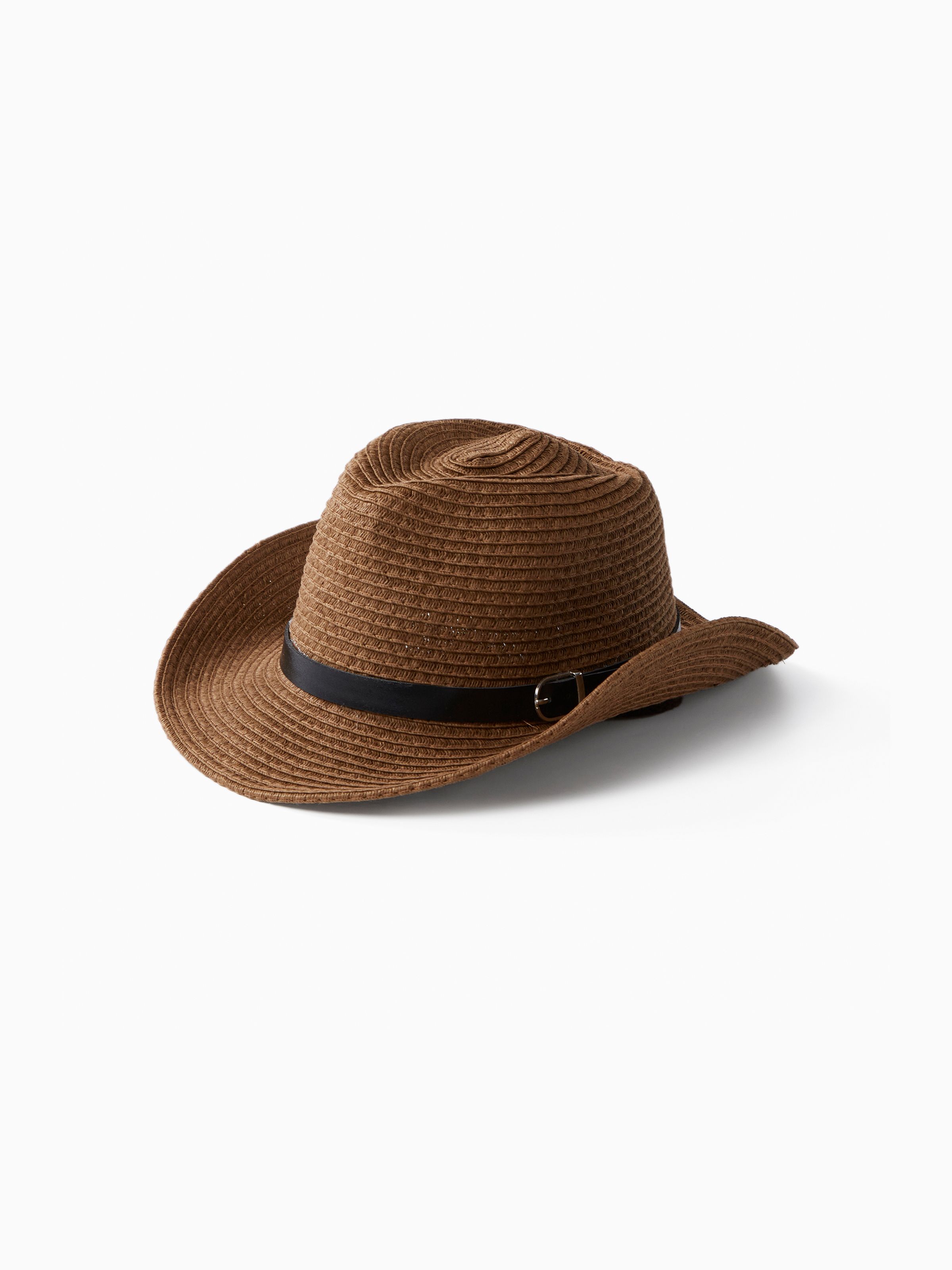 

Daddy and Me Solid color western cowboy straw hat, 100% bamboo pulp fiber material
