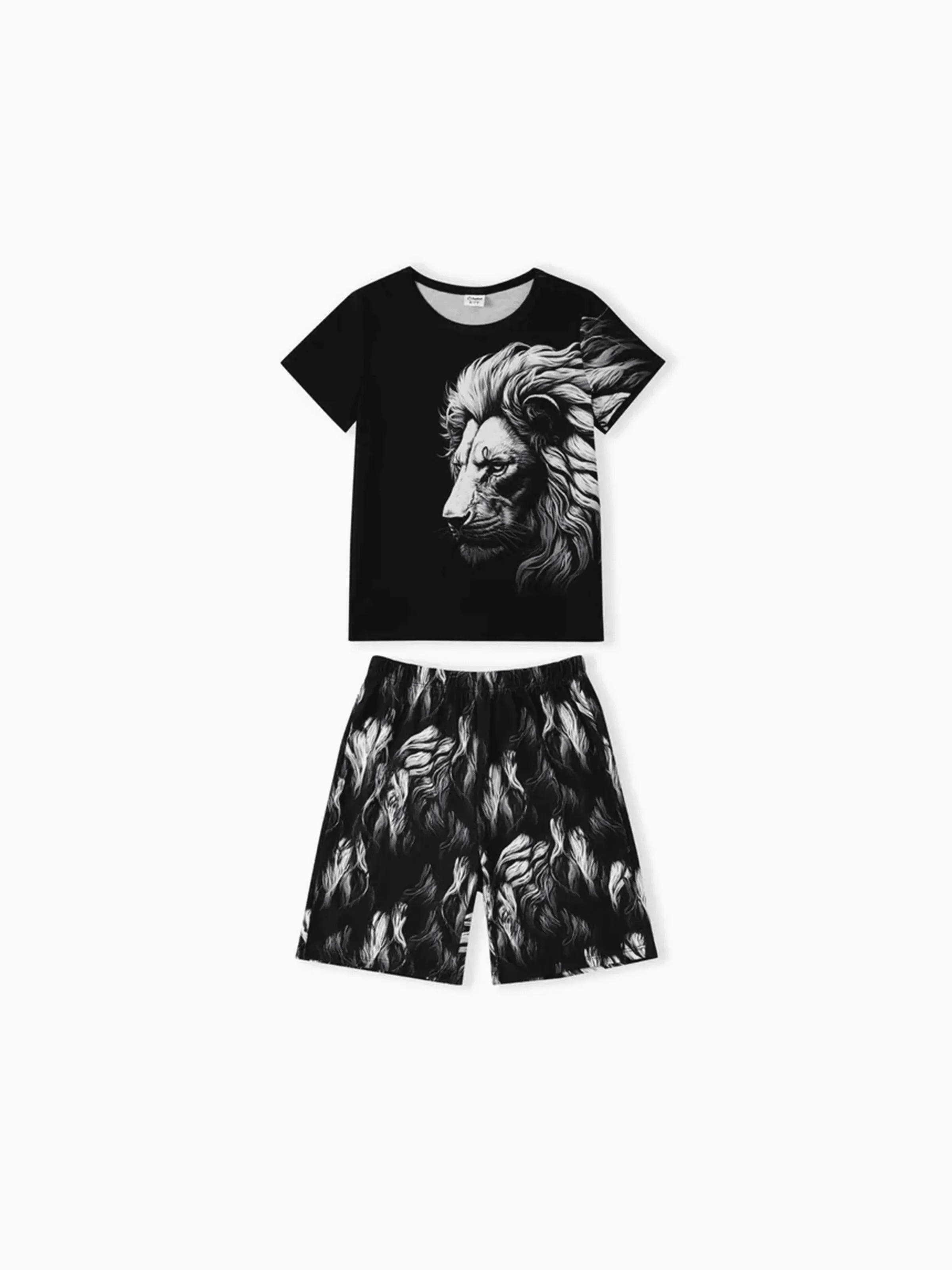 

Animal Pattern Lion 2pcs Avant-garde Suit for Boy, Polyester/Spandex, Regular Kid Suits