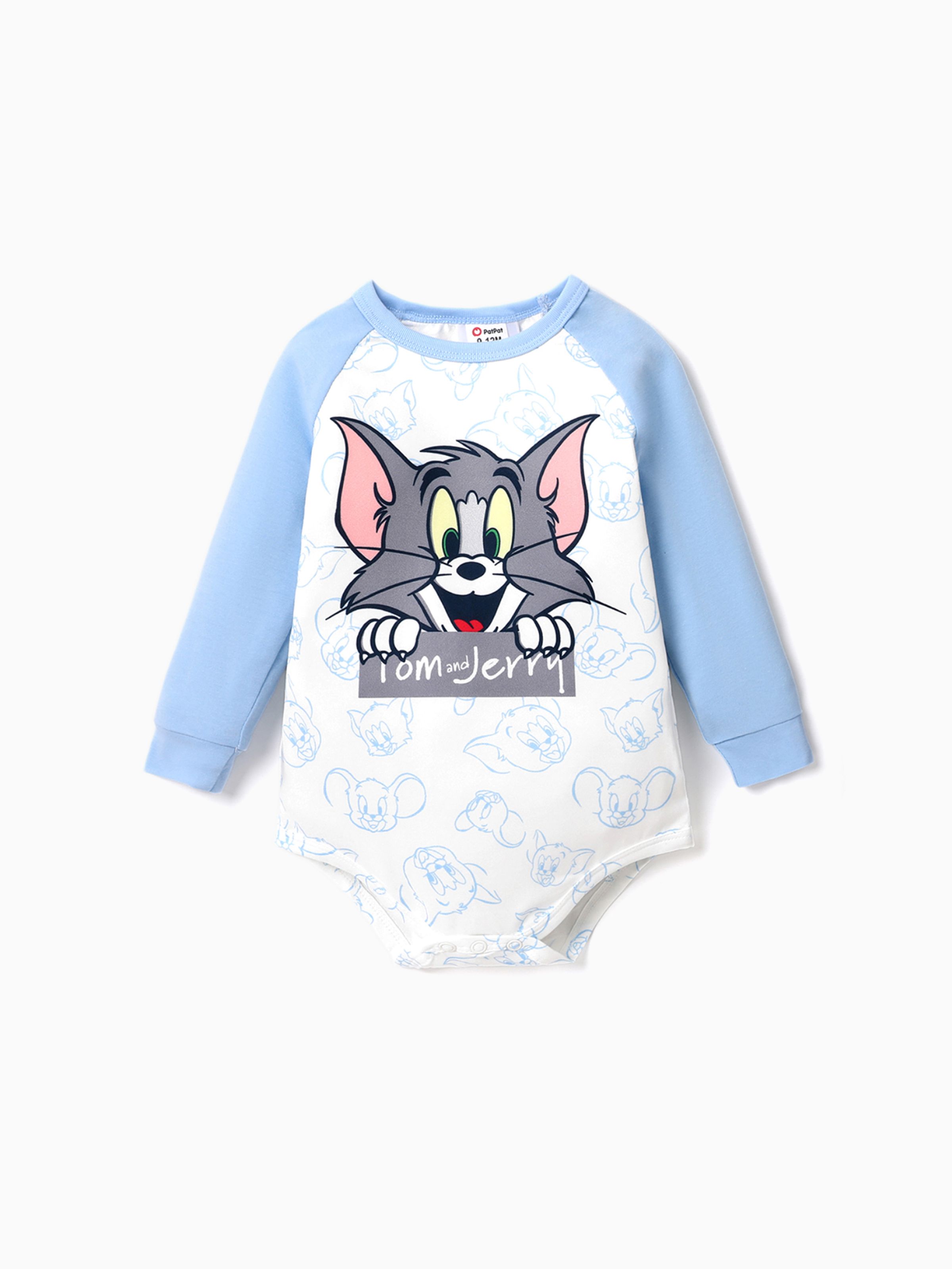

Tom and Jerry baby boy character graphic A romper or a pair of pants to wear with