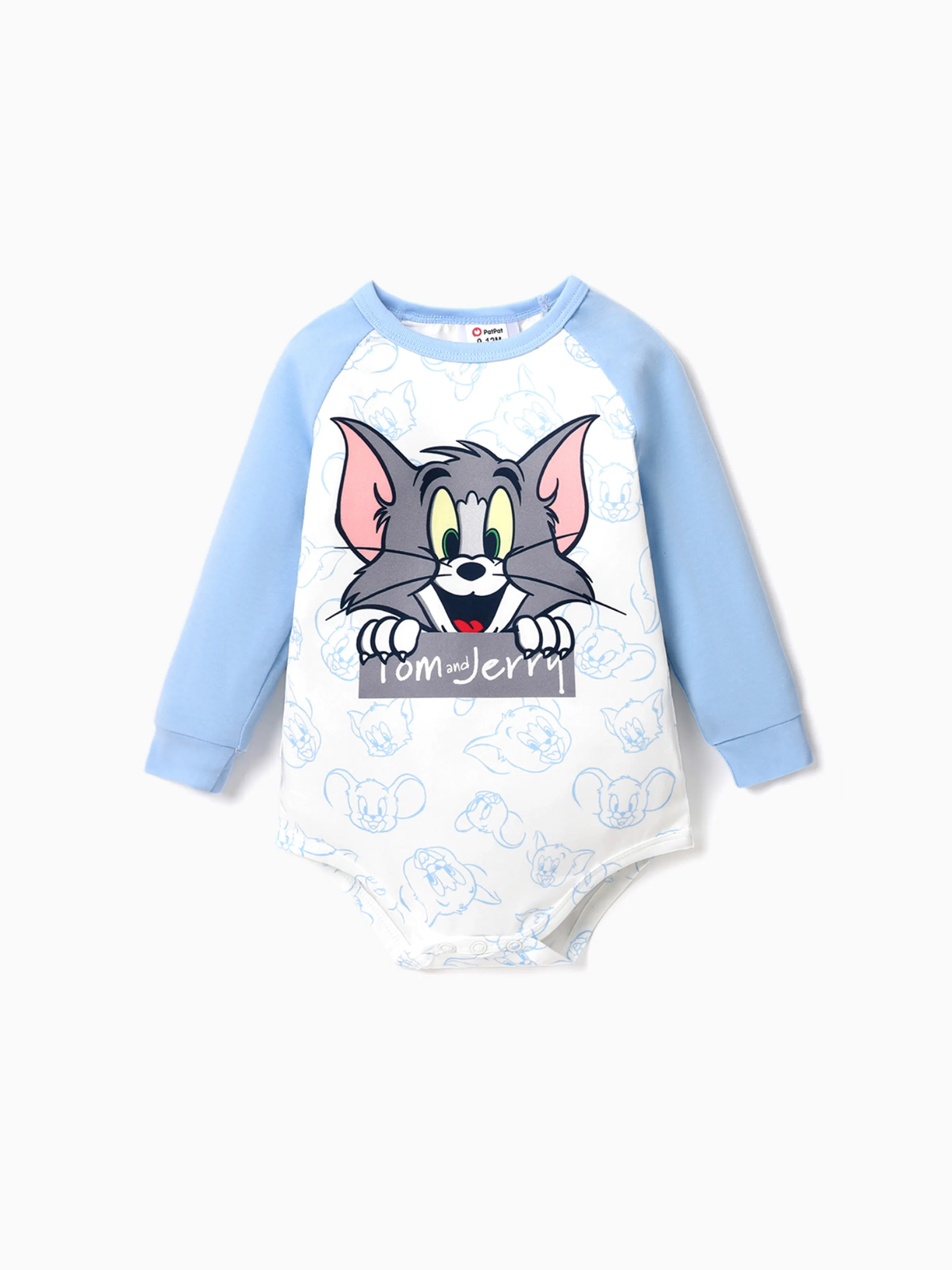 

Tom and Jerry baby boy character graphic Romper with Pants Set