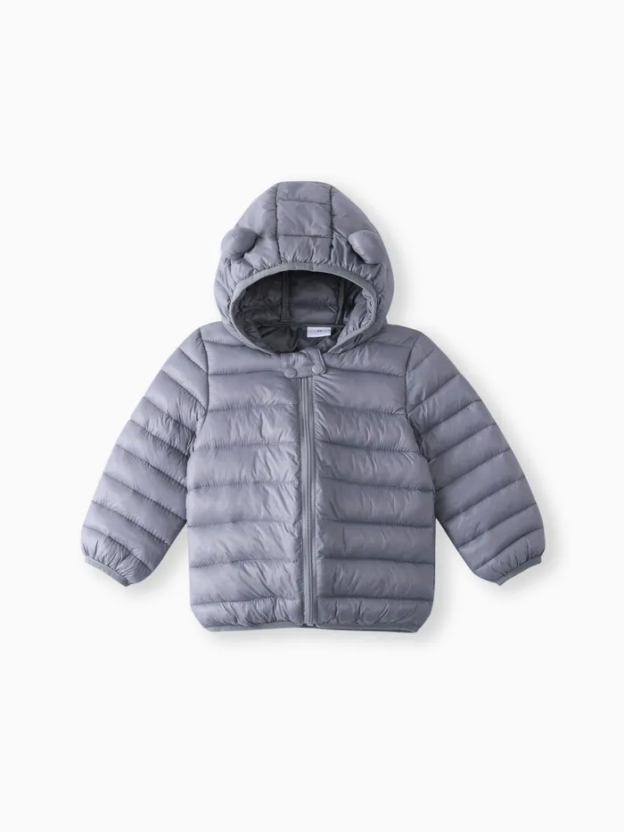 Baby / Toddler 3D Ear Design Hooded Quilted Puffer Jacket