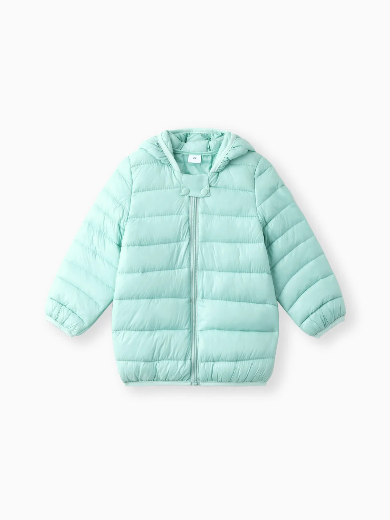 TURQUOISE QUILTED PUFFER COAT, BABY TURQUOISE QUILTED PUFFER COAT, BABY
