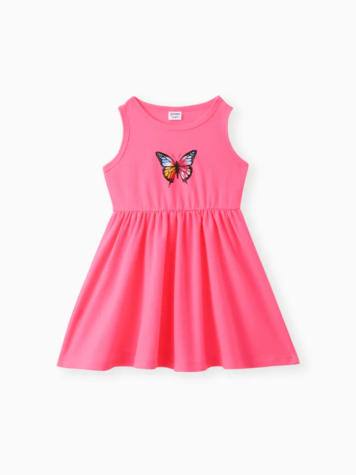 Toddler Girl Butterfly Print Tank Dress