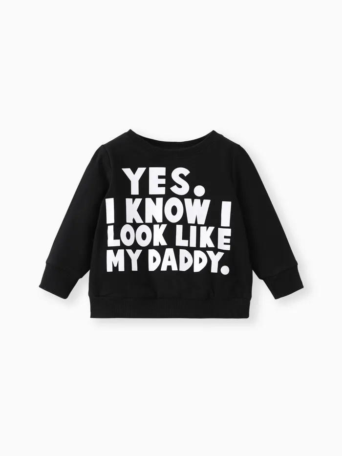 Baby Boy/Girl Letter Print Long-sleeve Pullover Sweatshirt