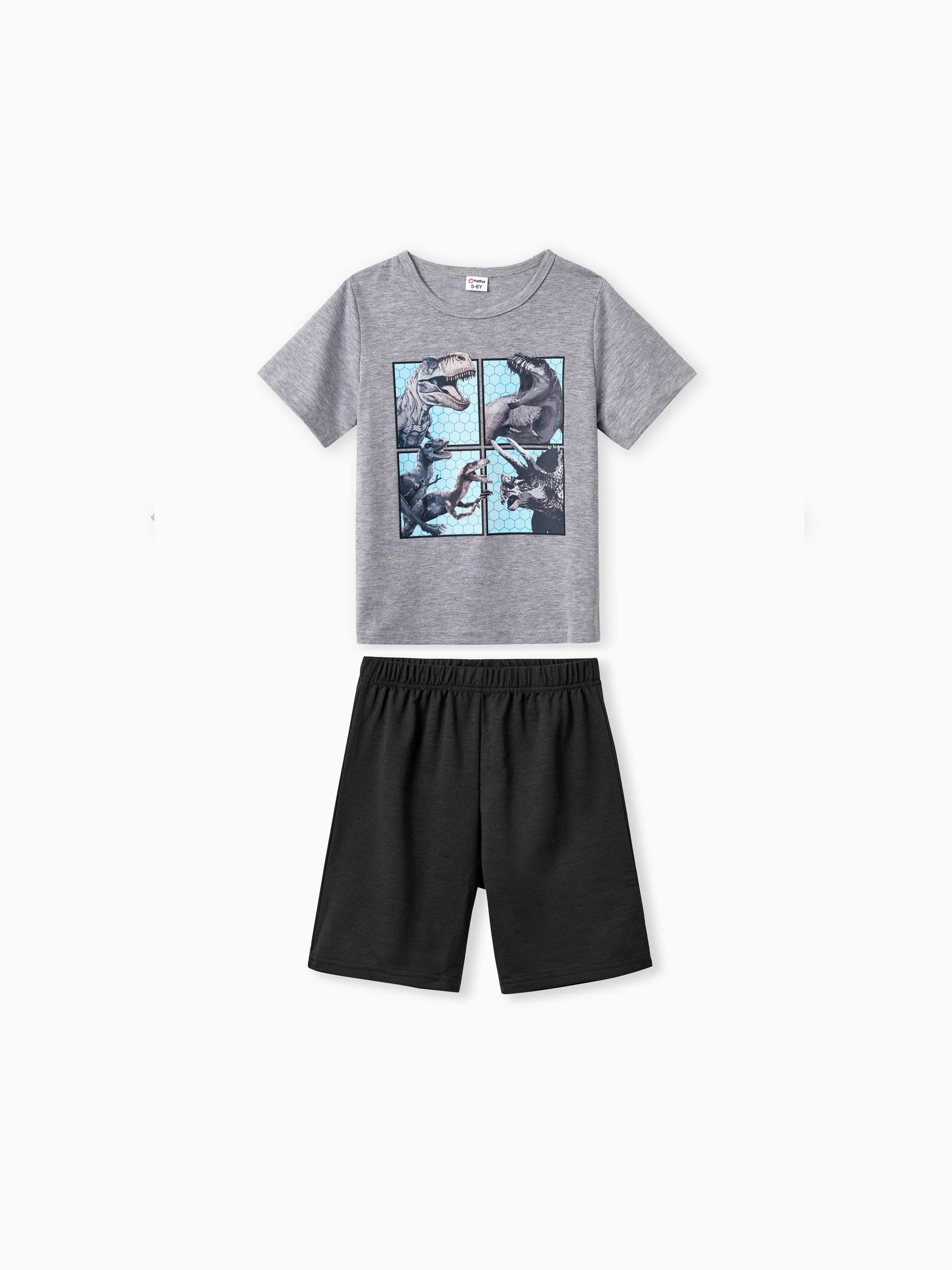 Dinosaur Print 2pc Short Sleeve Set for Boys