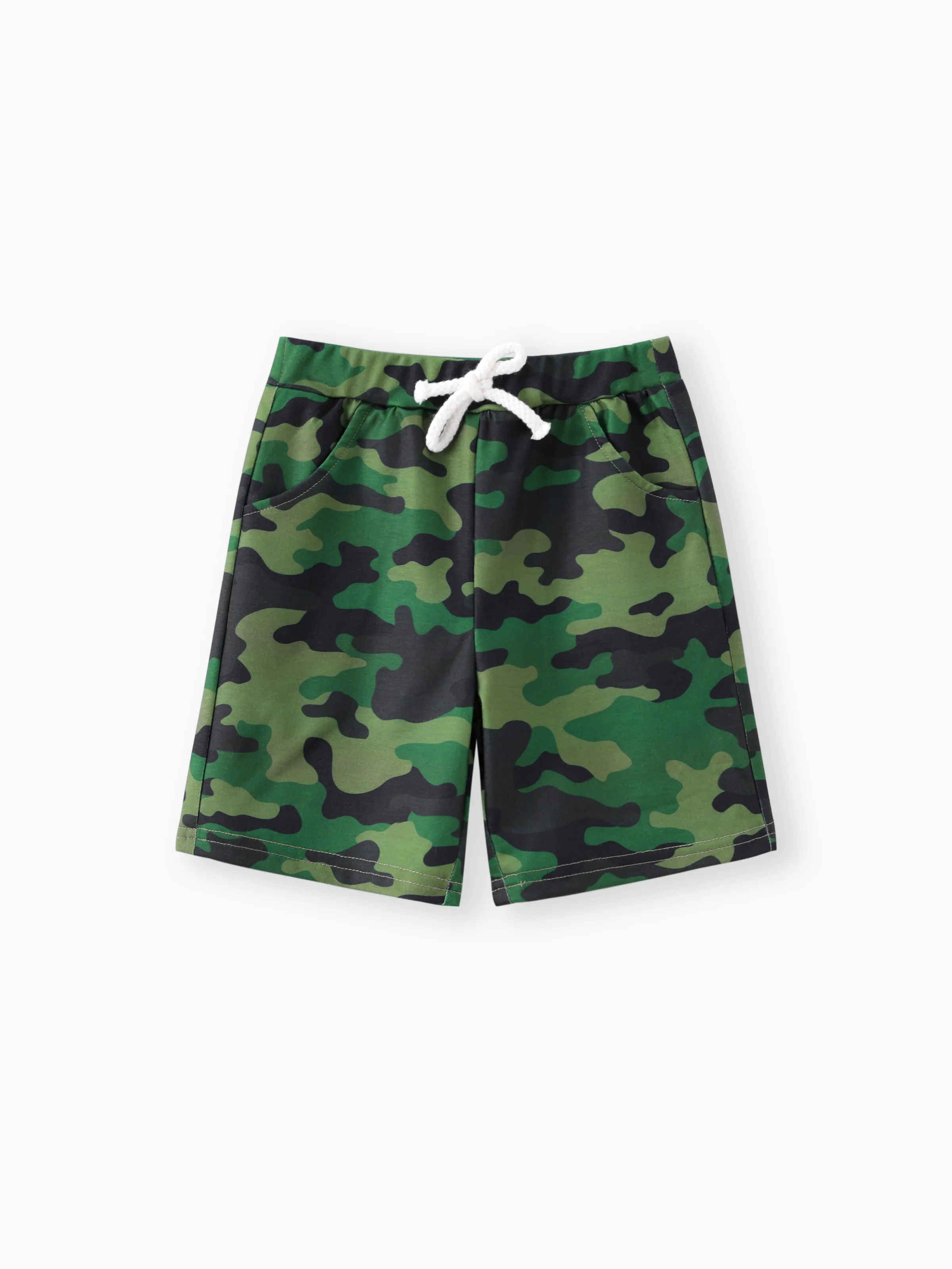 

Naia Toddler/Kid Boy Letter/Camouflage Print Elasticized Shorts