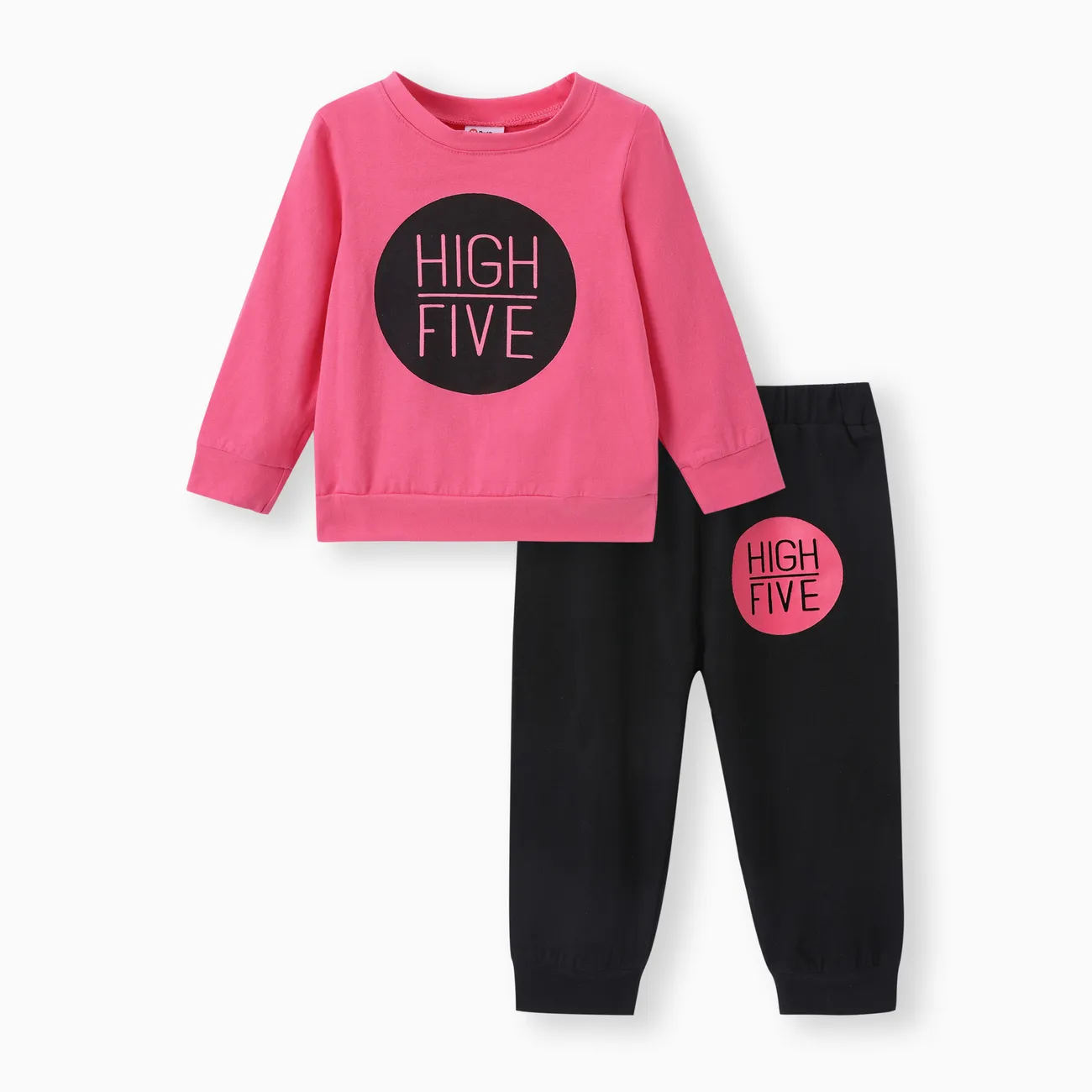 Baby Boy/Girl Clothes 2pcs 95% Cotton Long-sleeve Letter Print Sweatshirt and Pants Set