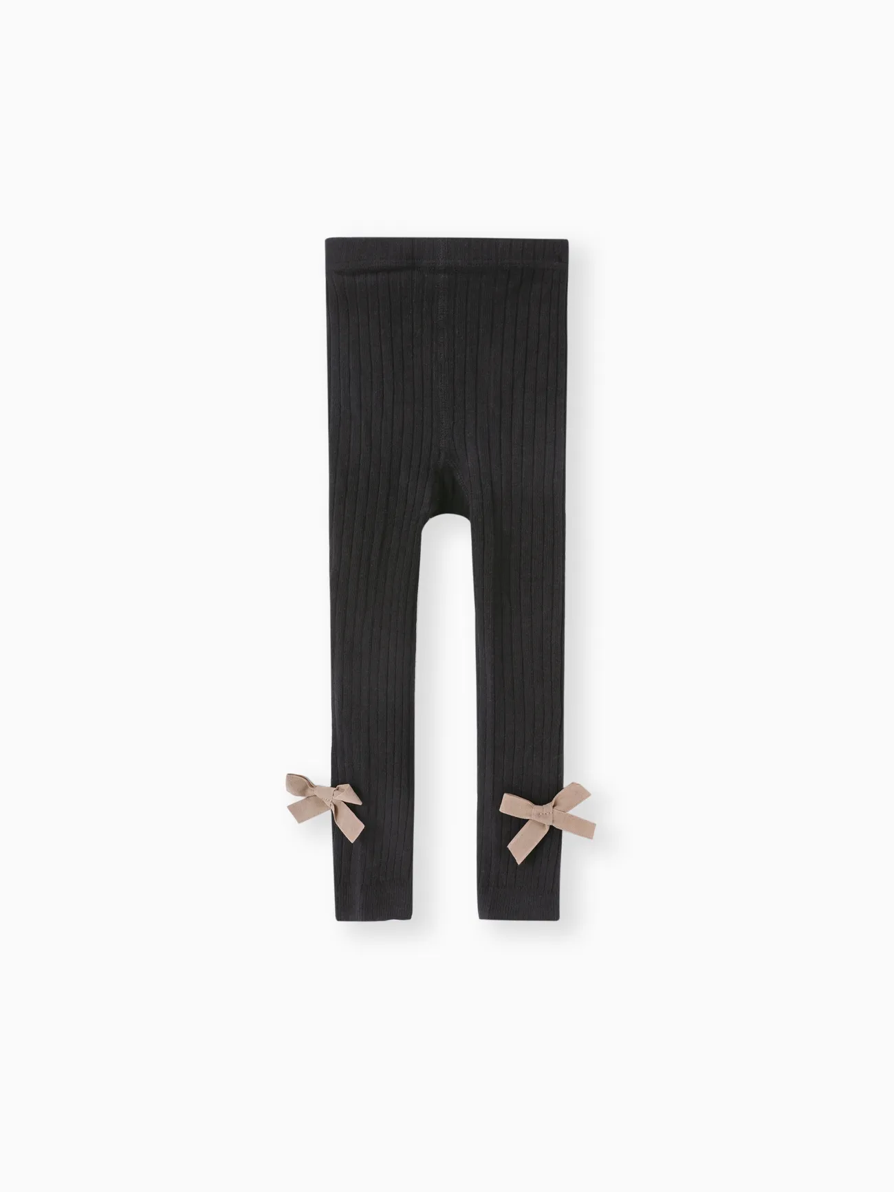 Baby / Toddler Girl Solid Knitted Bowknot Casual Leggings
