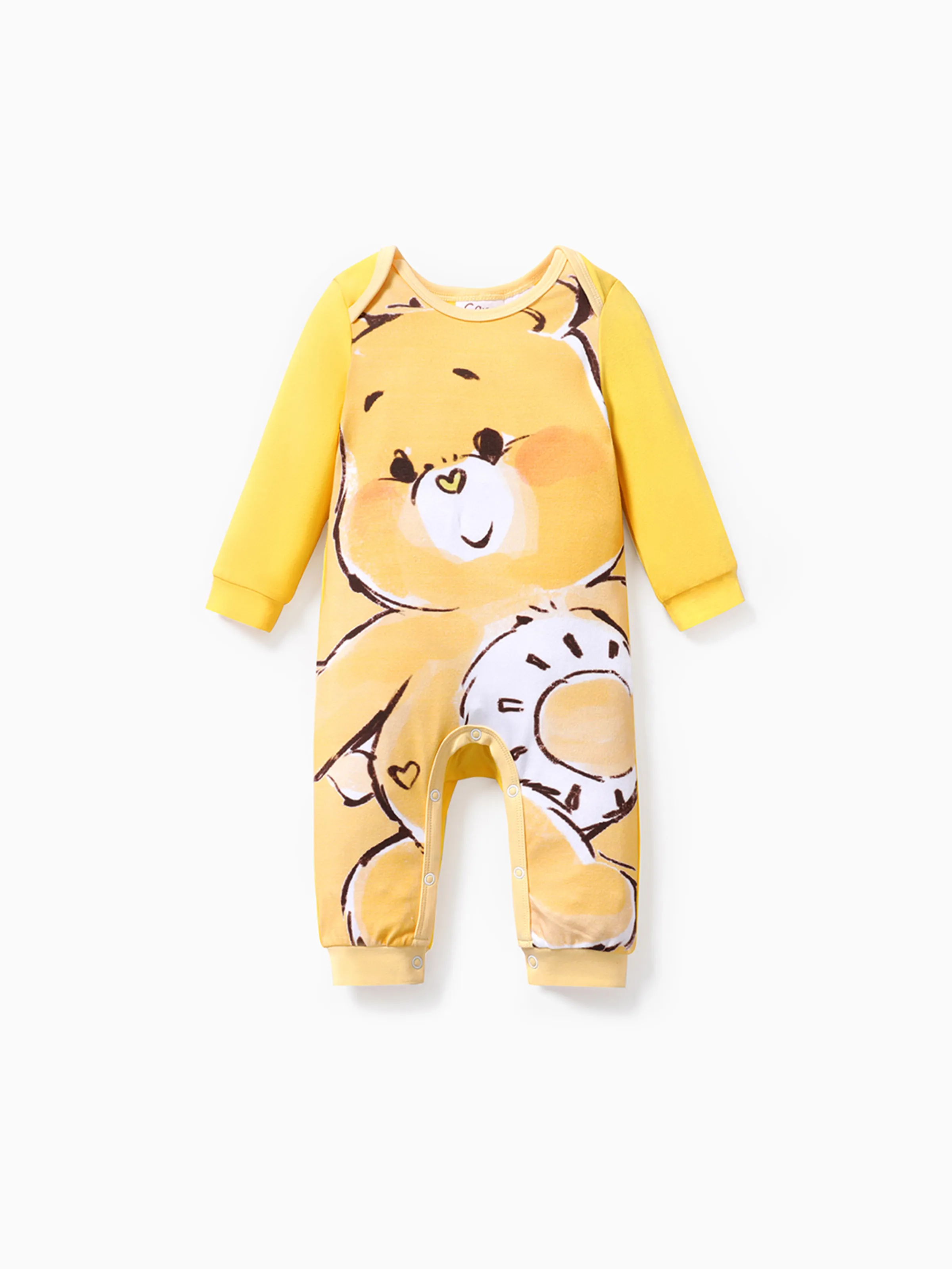 

Care Bears Baby Boy/Girl Cartoon Bear Print Long-sleeve Cotton Jumpsuit