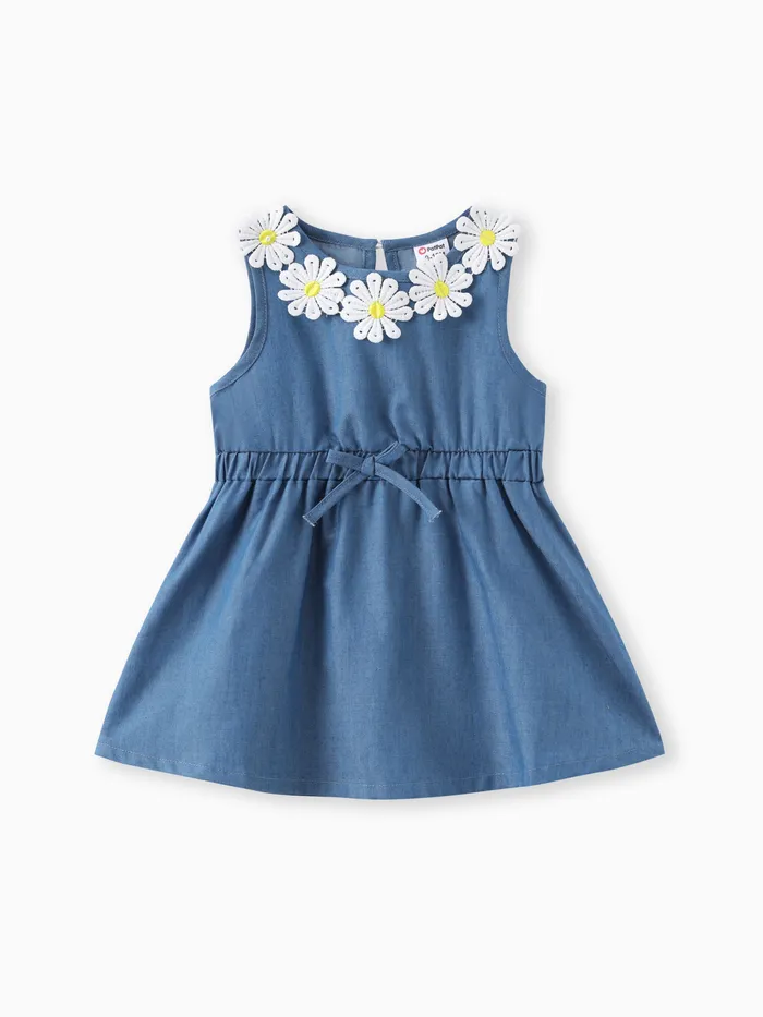 Baby Mädchen Sonnenblume Baby Kleid königsblau