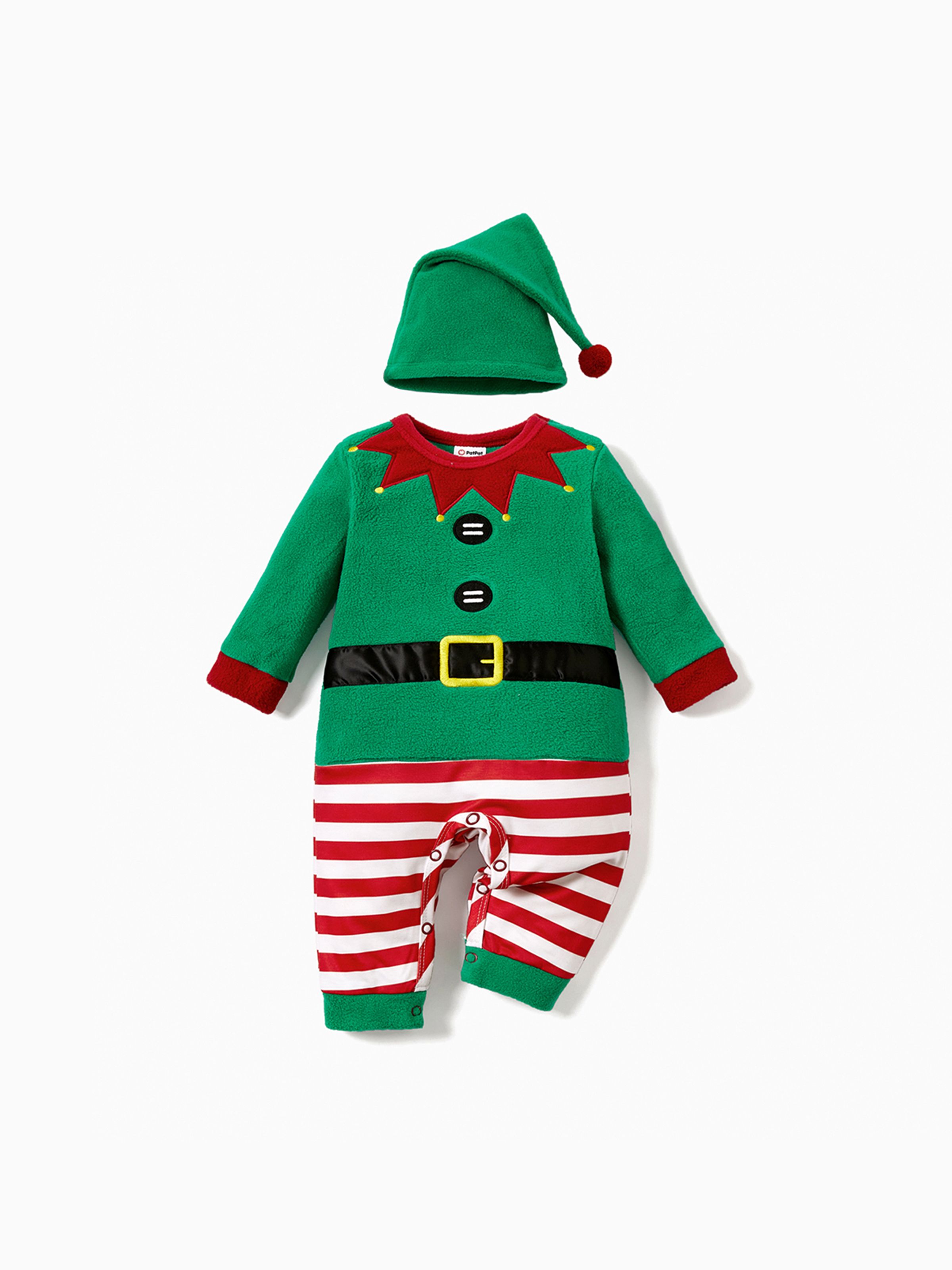 

2PCS Baby Boy/Girl Childlike Pattern Christmas Jumpsuits