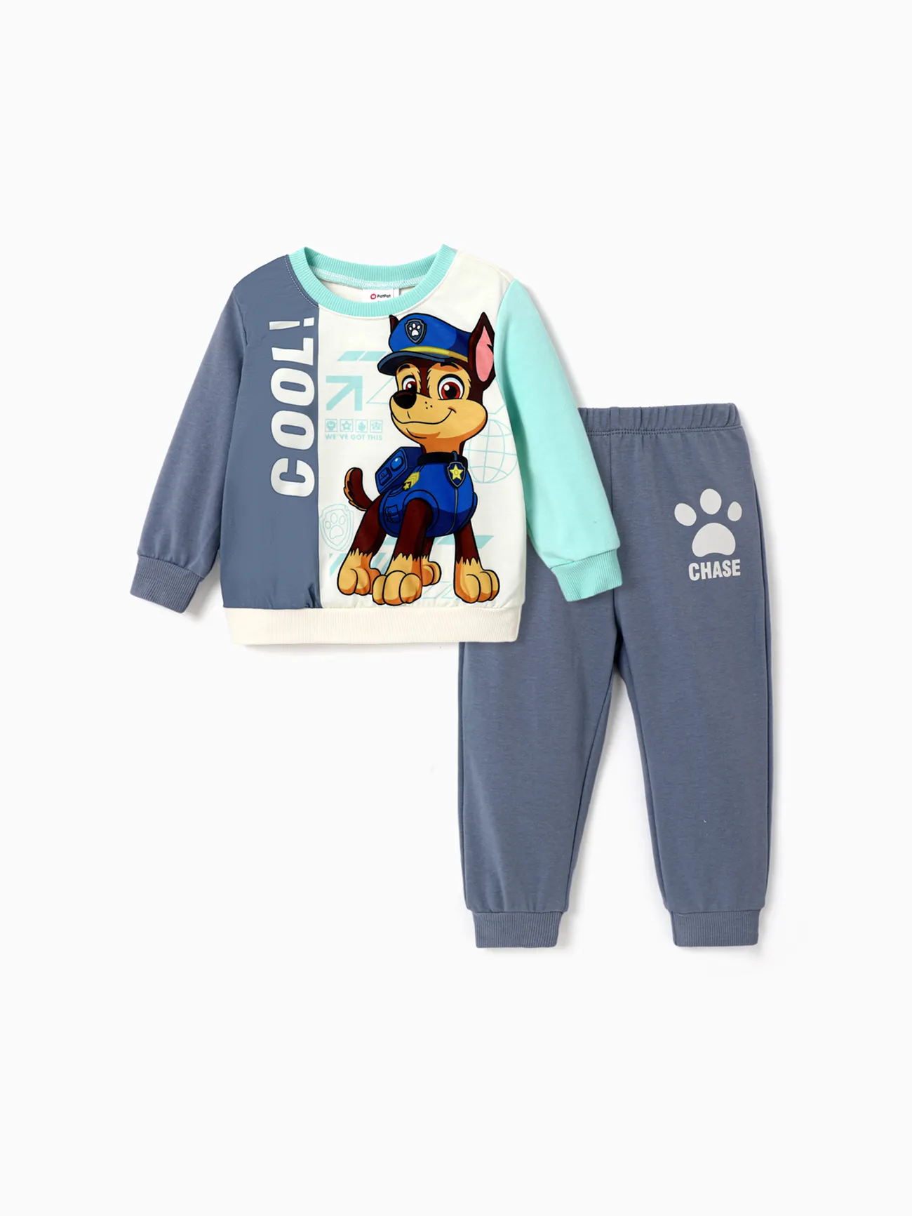 

PAW Patrol Toddler Boy/Girl Chase/Skye Contrasting Color Stitching Top and Pants Suit