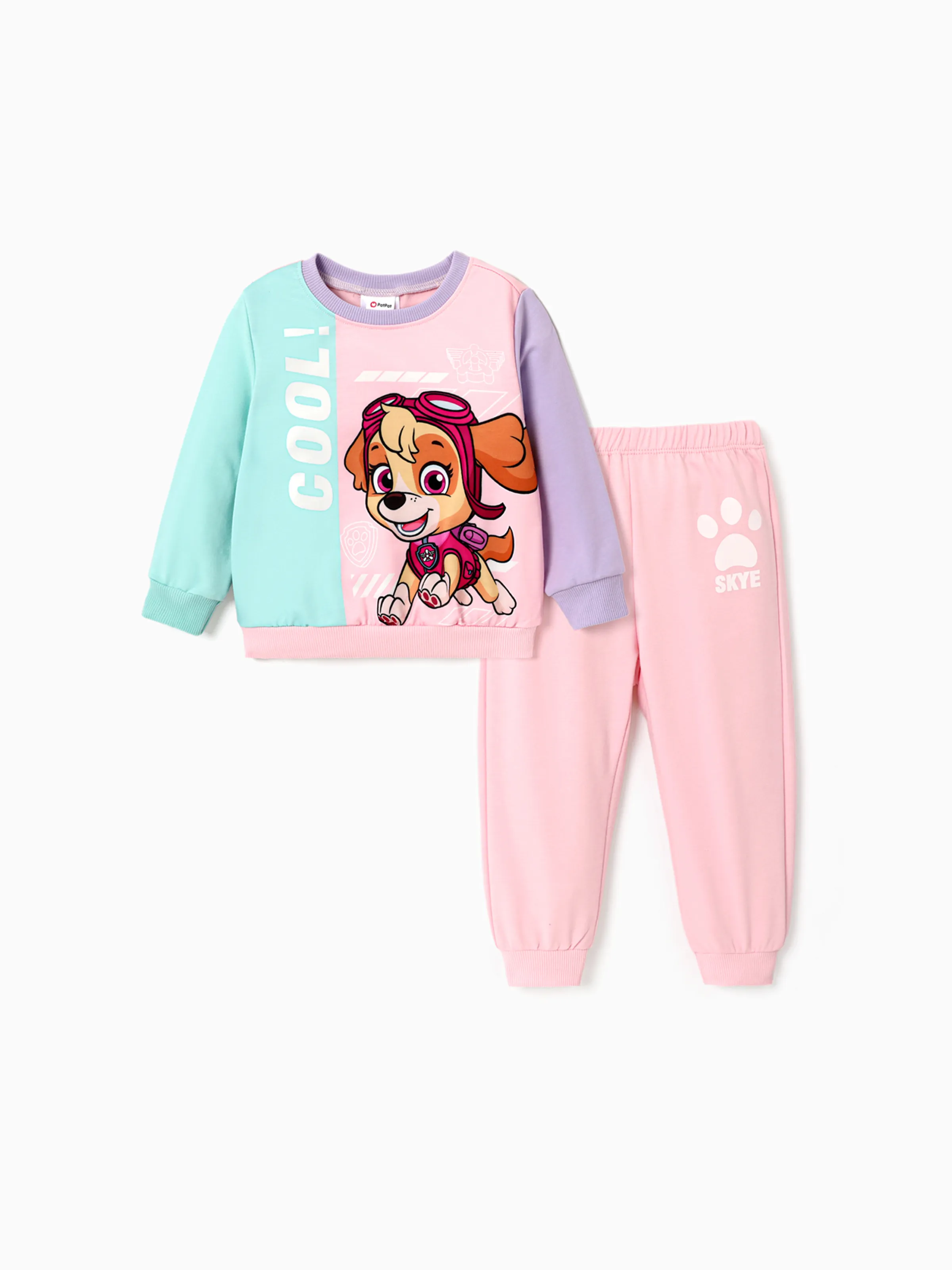 PAW Patrol Toddler Boy/Girl Chase/Skye Contrasting Color Stitching Top and Pants Suit