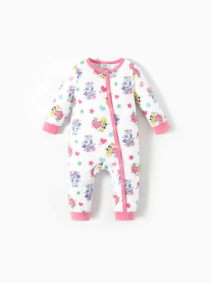 Looney Tunes Baby Boy/Girl Stars and Heart Print  Jumpsuit