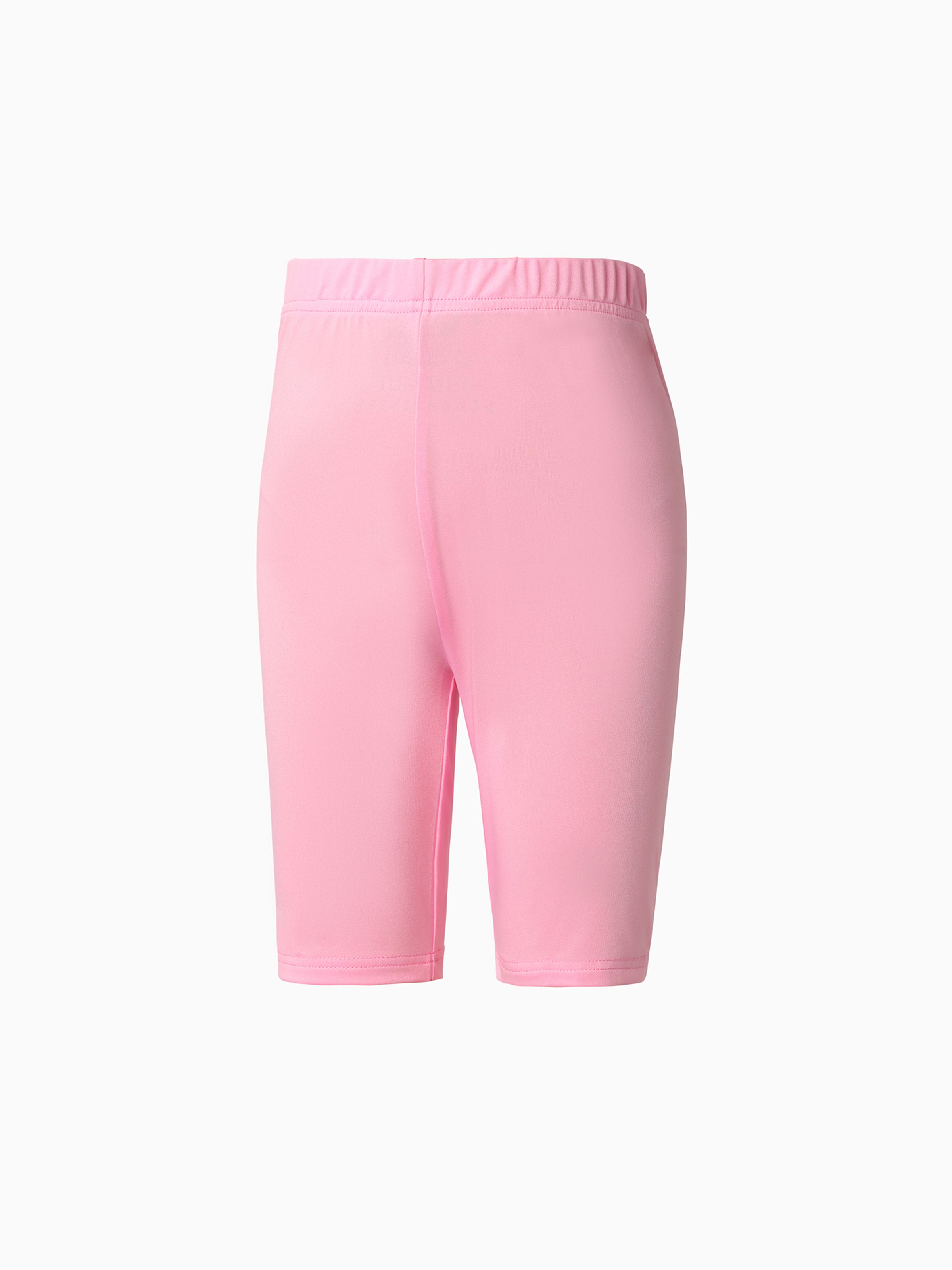 

Kid Girl Solid Color Elasticized Leggings Shorts