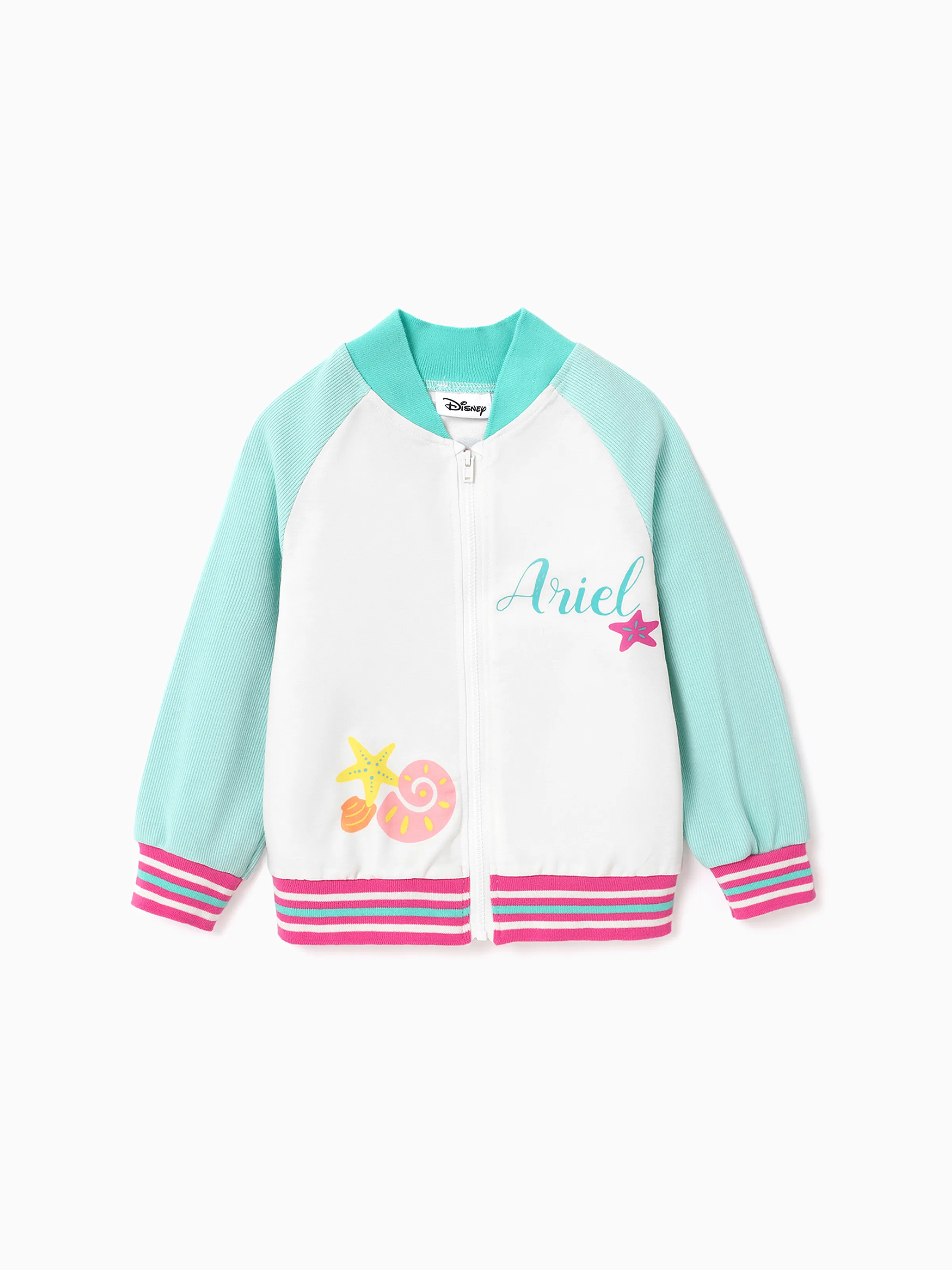 

Disney Princess Toddler Girl Character Print Colorblock Bomber Jacket