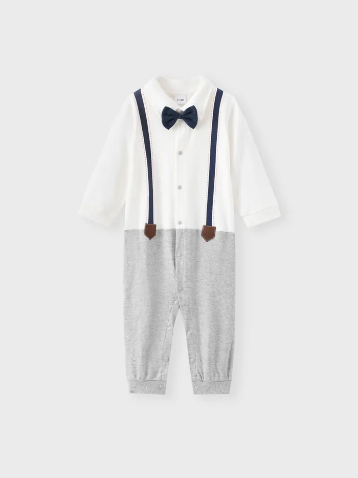 Little CoCo & Gentlemen - Baby Boy 95% Cotton Faux Layering Jumpsuit 