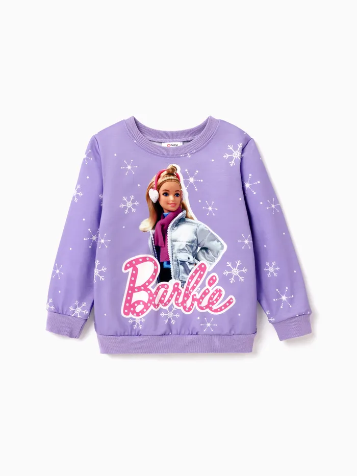 Barbie เด็กวัยหัดเดิน เด็กผู้หญิง น่าเอ็นดู เสื้อสเวตเชิ้ต