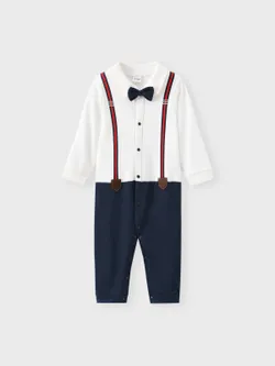 

Little CoCo & Gentlemen - Baby Boy 95% Cotton Faux Layering Jumpsuit