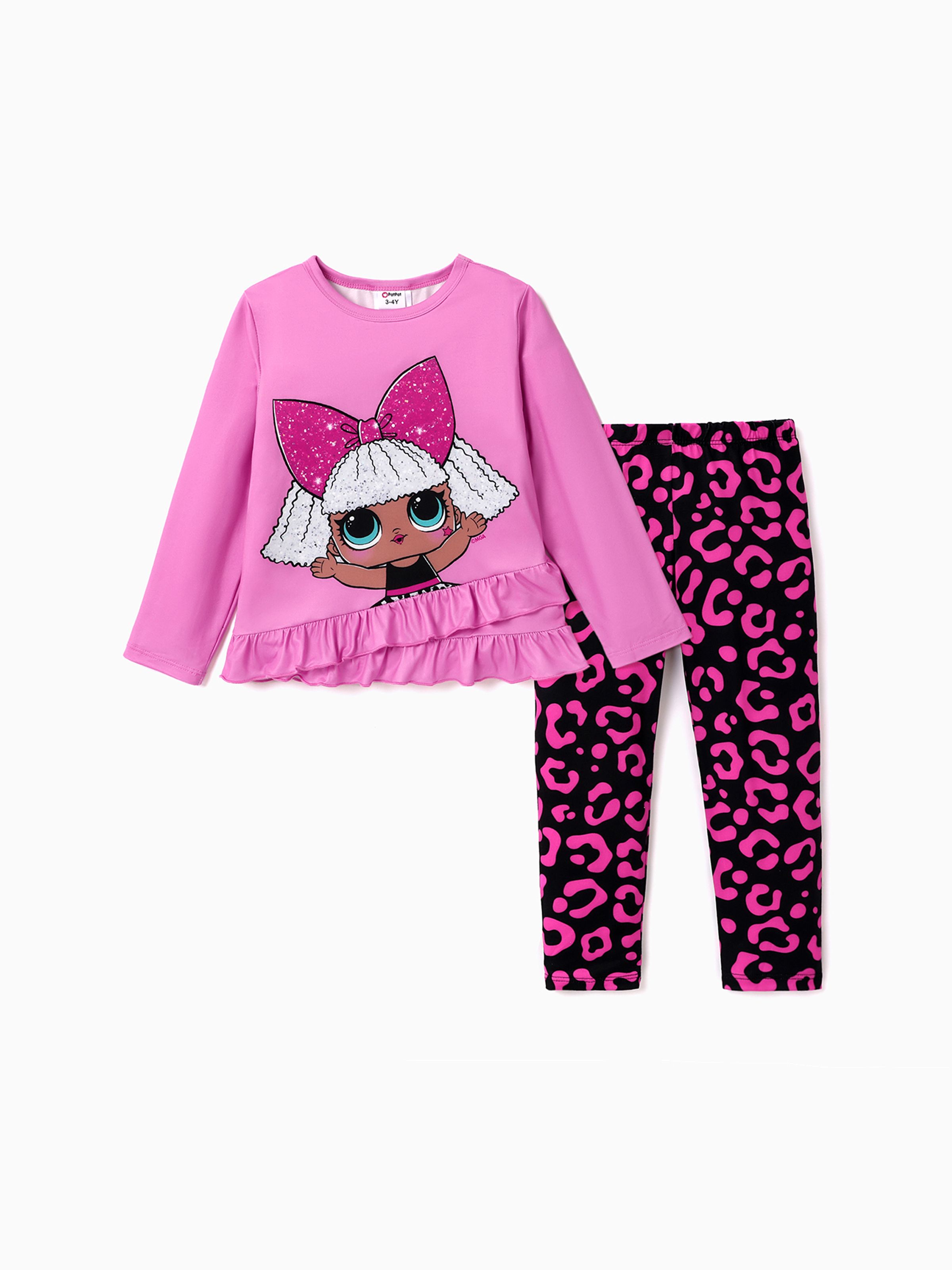 

L.O.L. SURPRISE! 2pcs Toddler Girl Character Print Tee and Polka Dots Leggings Set