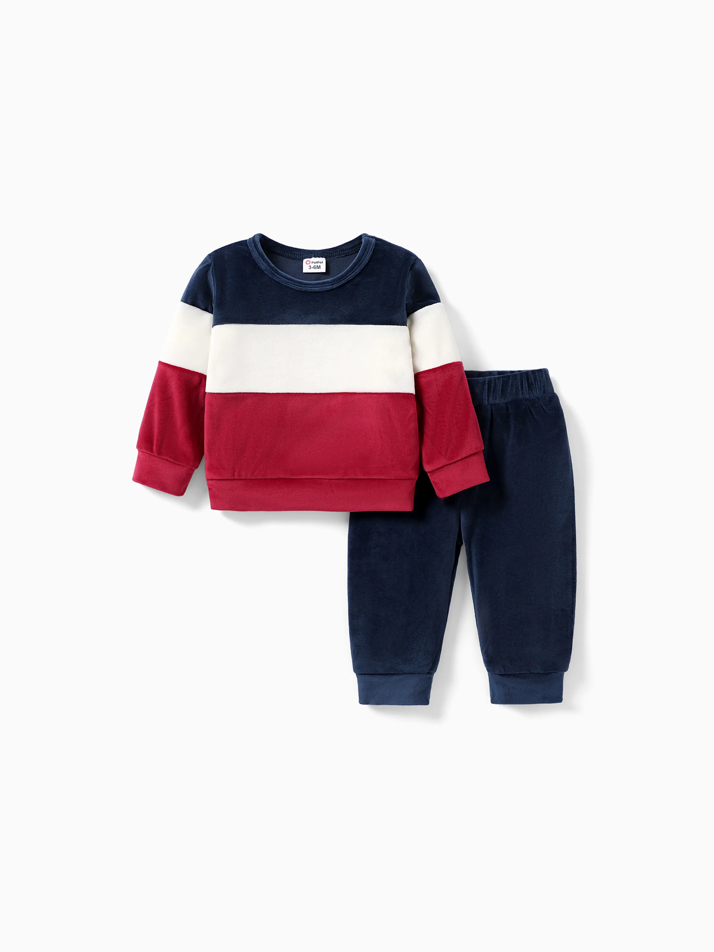 

2PCS Baby Boy Solid Color Avant-garde Long Sleeve Set