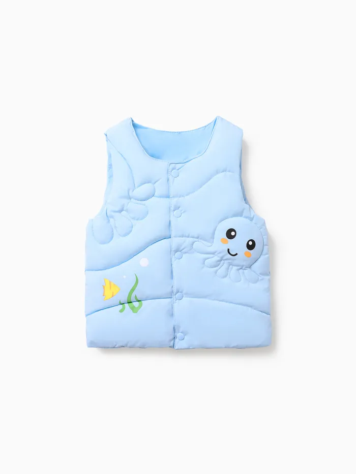 Conjunto de tops y chaquetas de algodón marino unisex para niños pequeños 