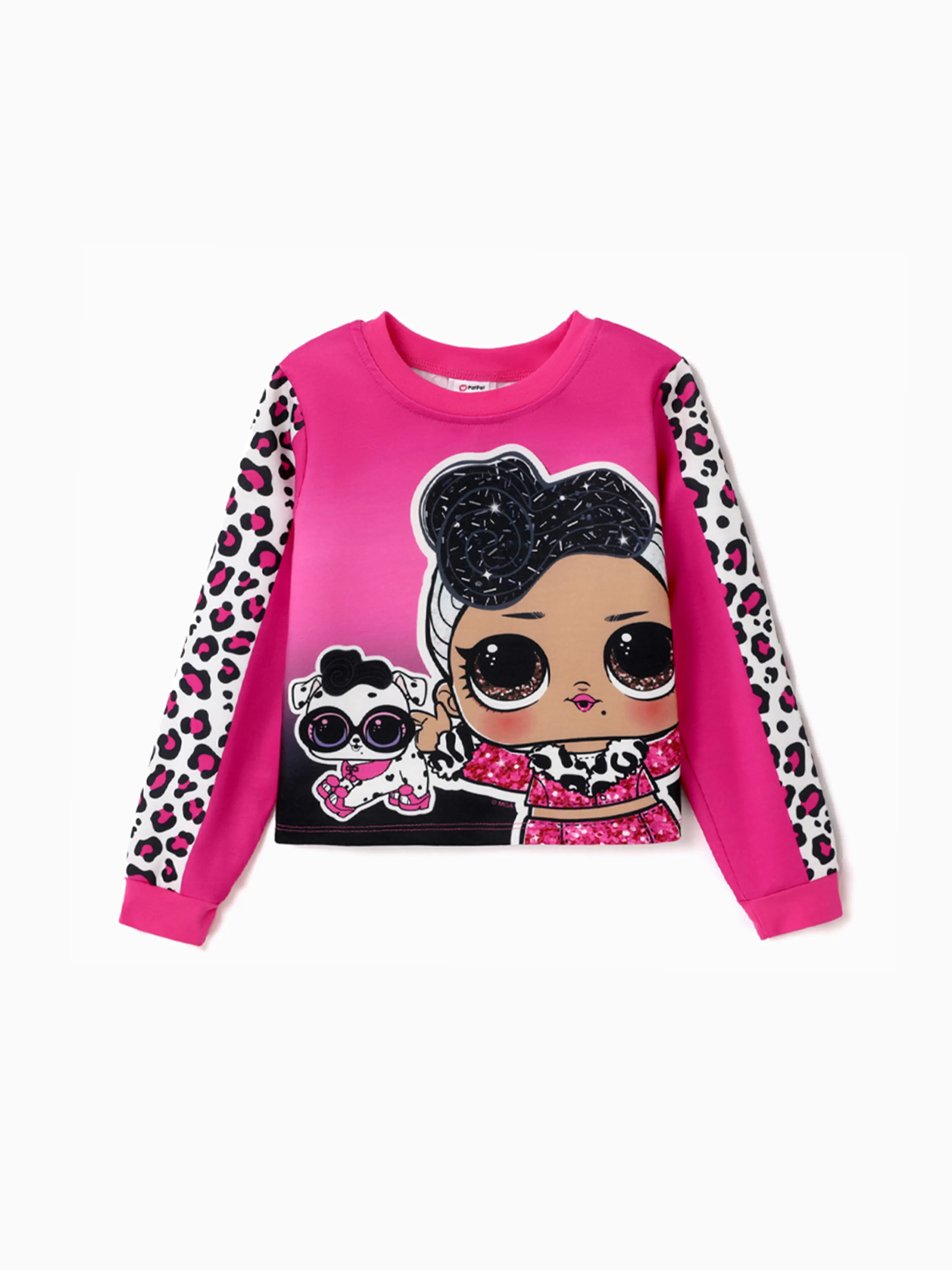 

L.O.L. SURPRISE! Kid Girl Character Print Pullover Crop Top/Sweatshirt