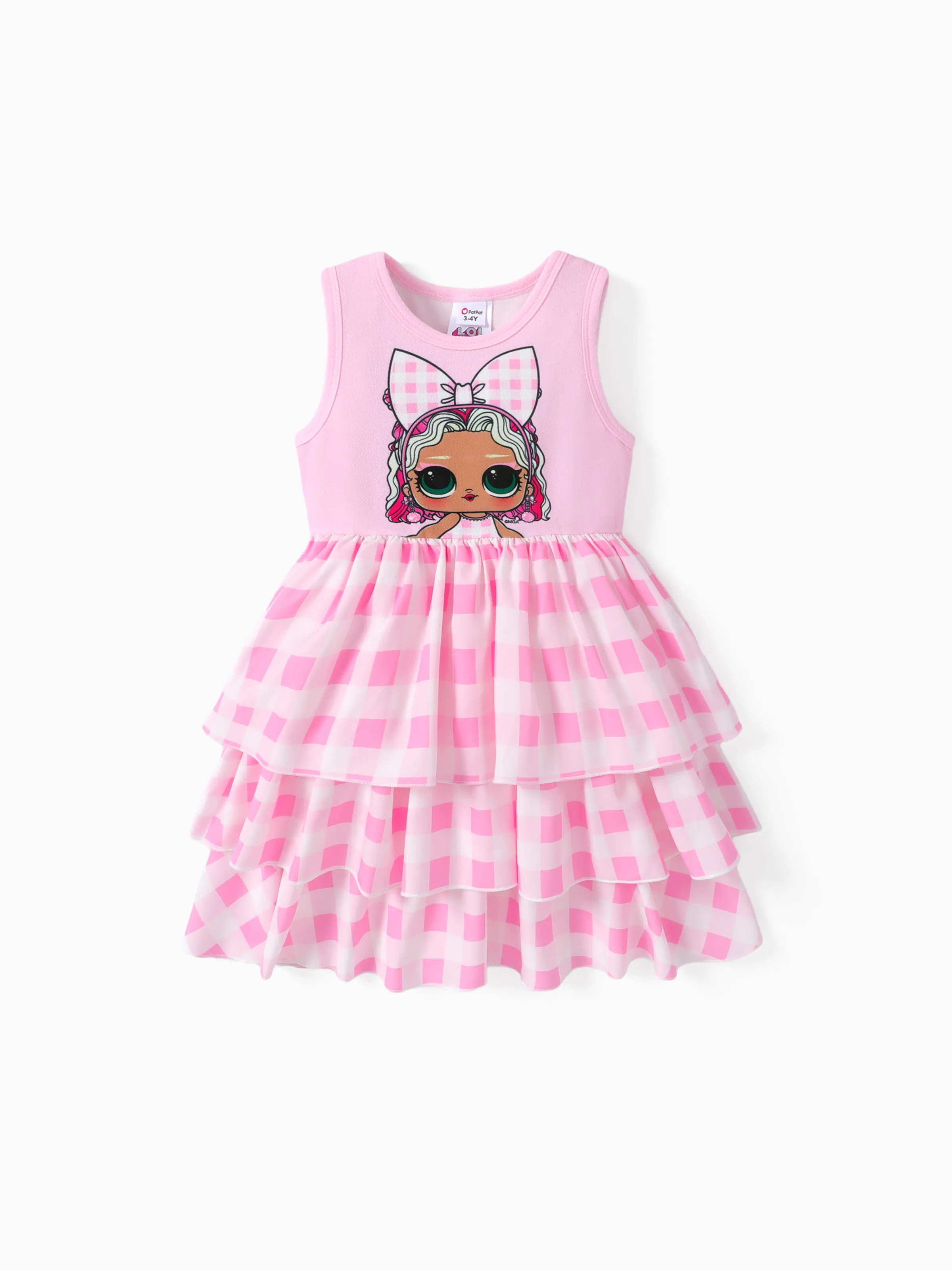 

L.O.L. SURPRISE! Toddler Girl Character Print Layered Ruffle Hem Dress