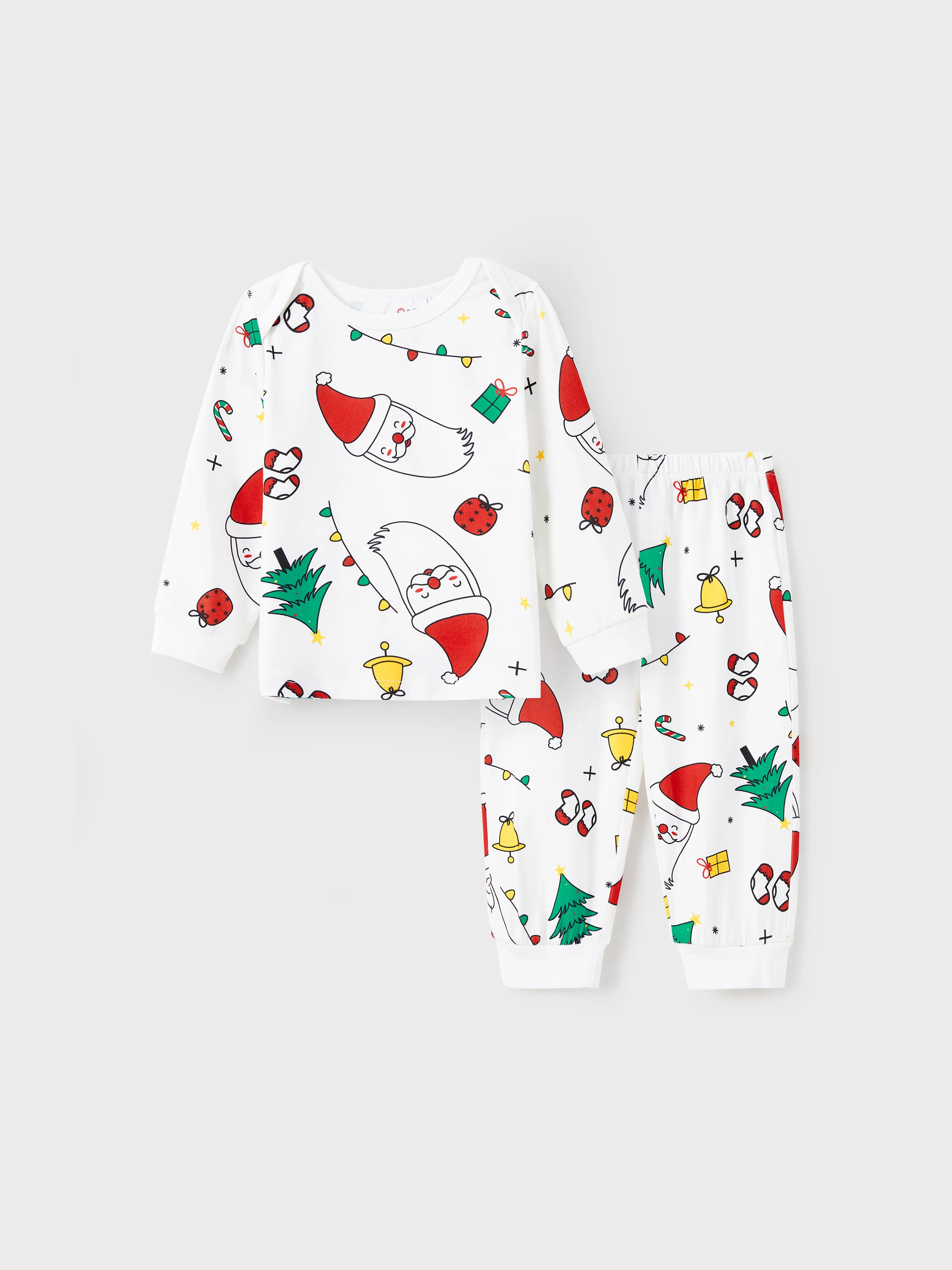 

Christmas Family Matching Colorful Festival Theme Print Long Sleeve Pajamas Sets