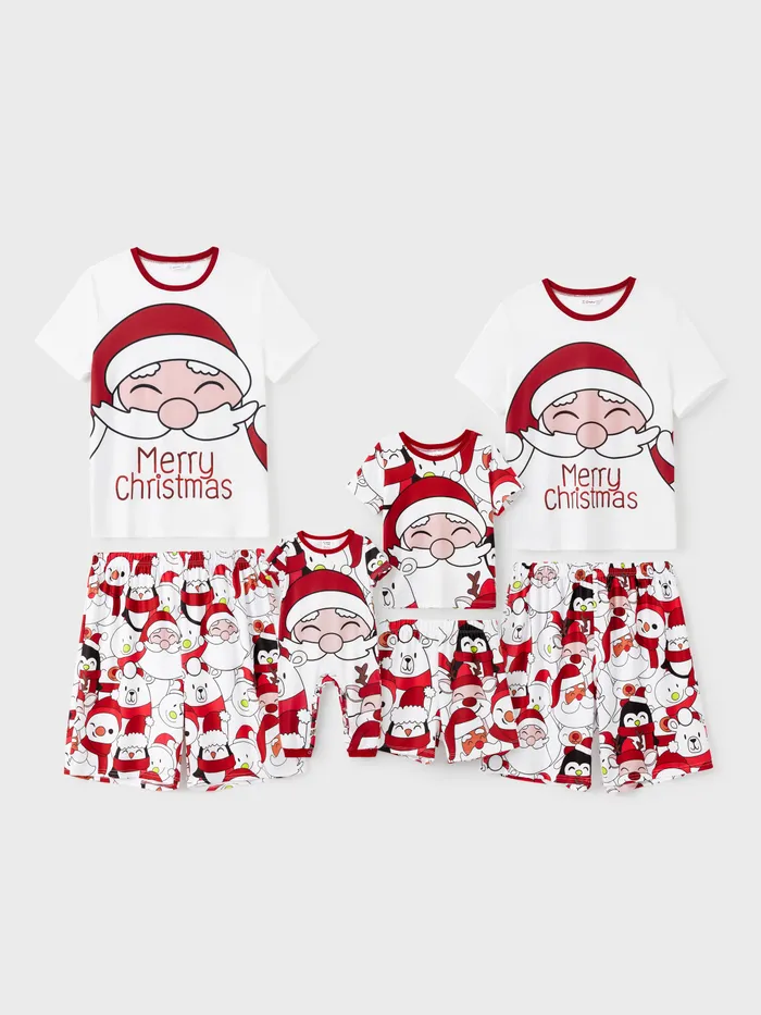Natal Look de família Manga curta Conjuntos de roupa para a família Pijamas (Flame Resistant)