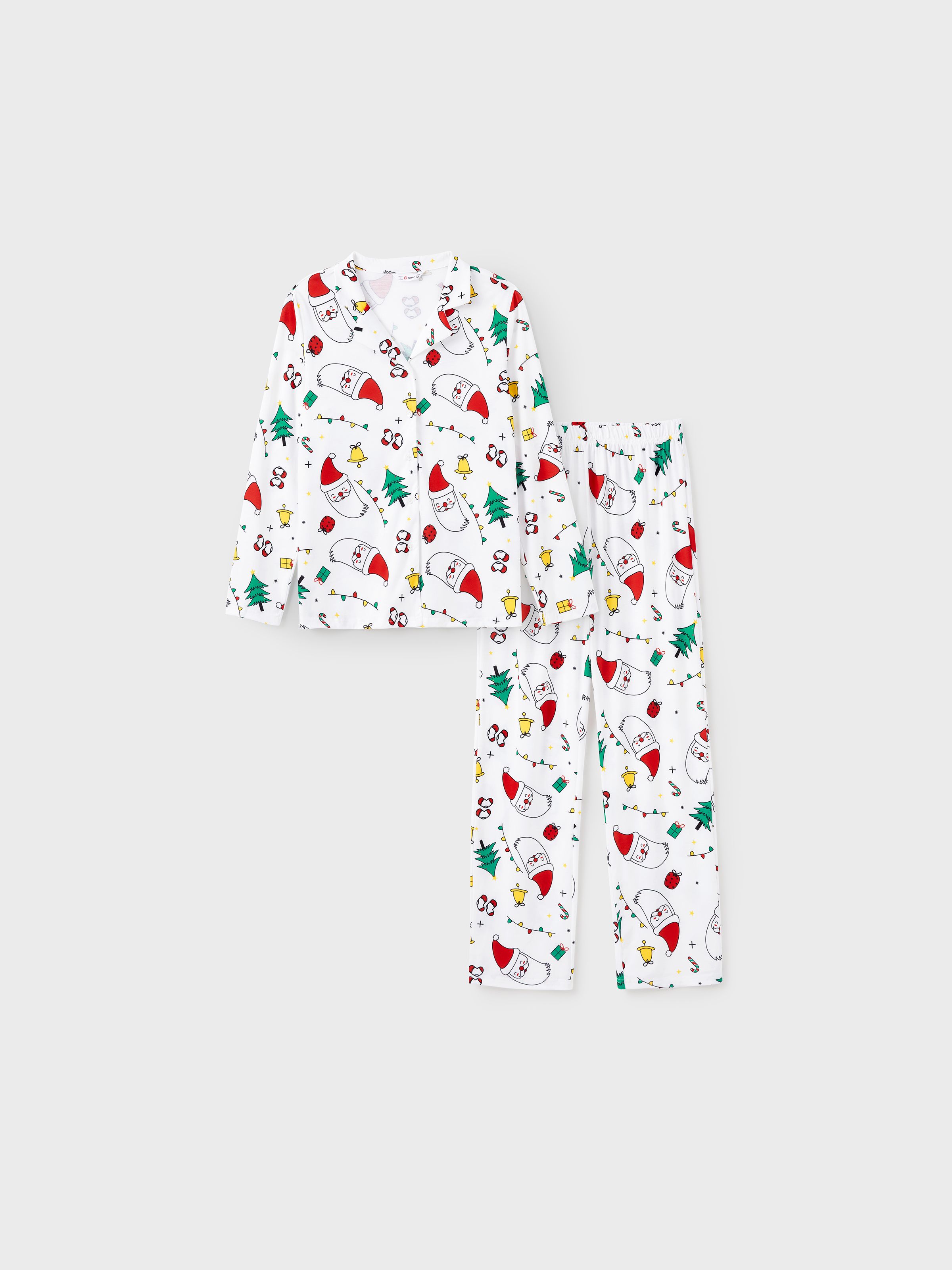 

Christmas Family Matching Colorful Festival Theme Print Long Sleeve Pajamas Sets(Flame resistant)