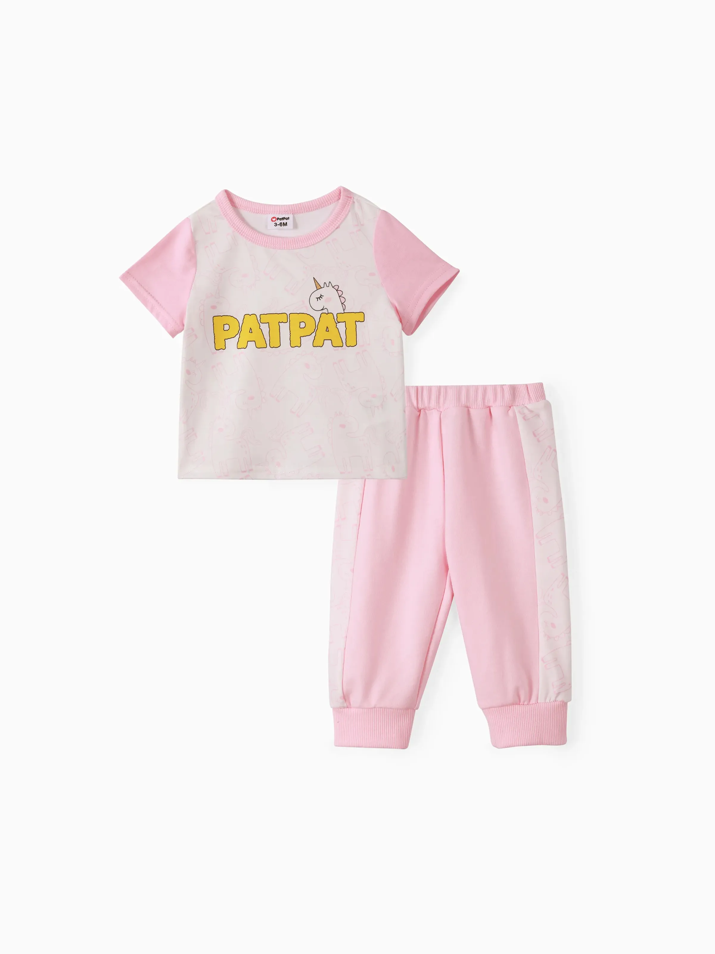 

Baby Boy/Girl Letter Print Tee and Pants Set